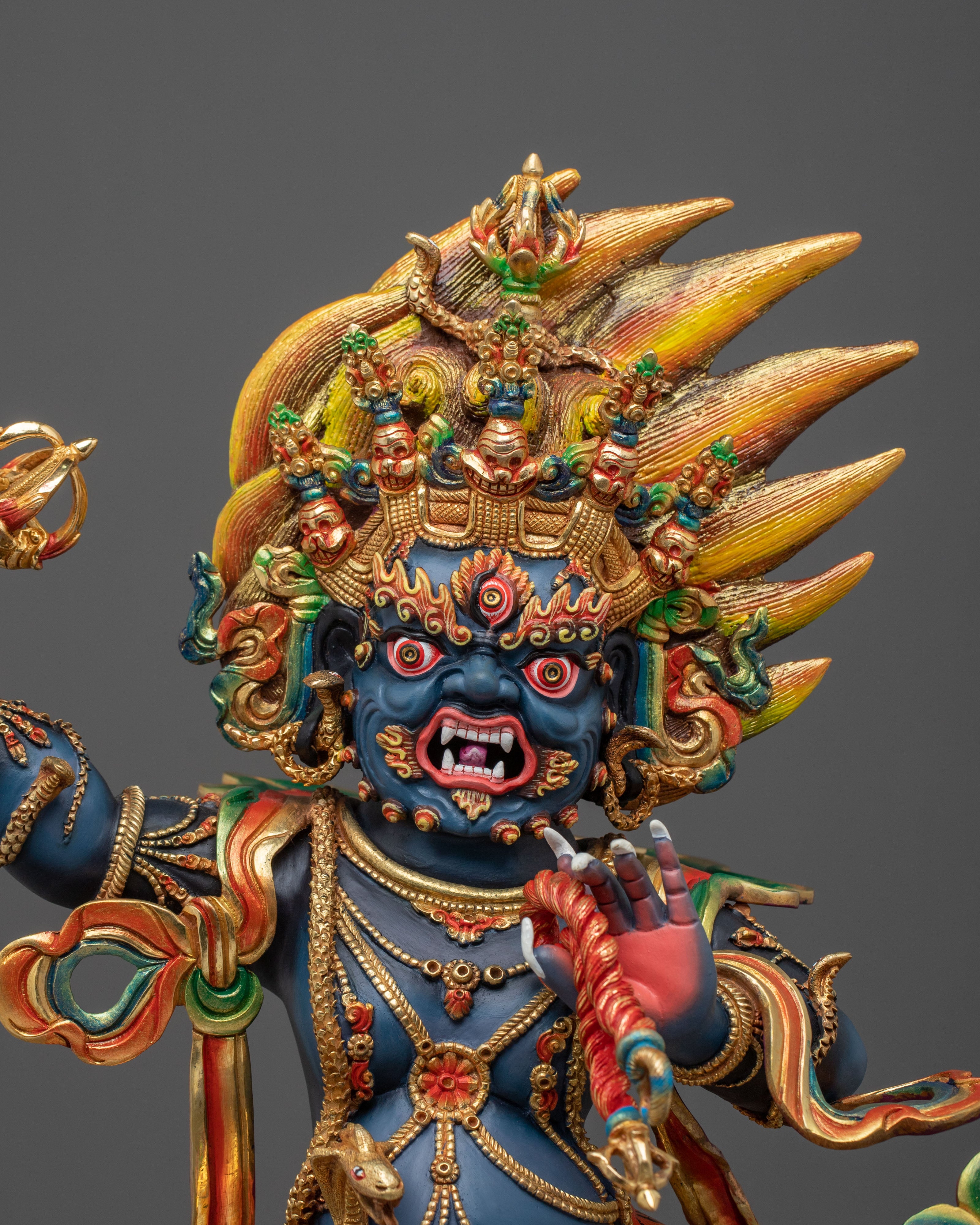 Tibetan Deity Vajrapani Statue | Altar Home Decor