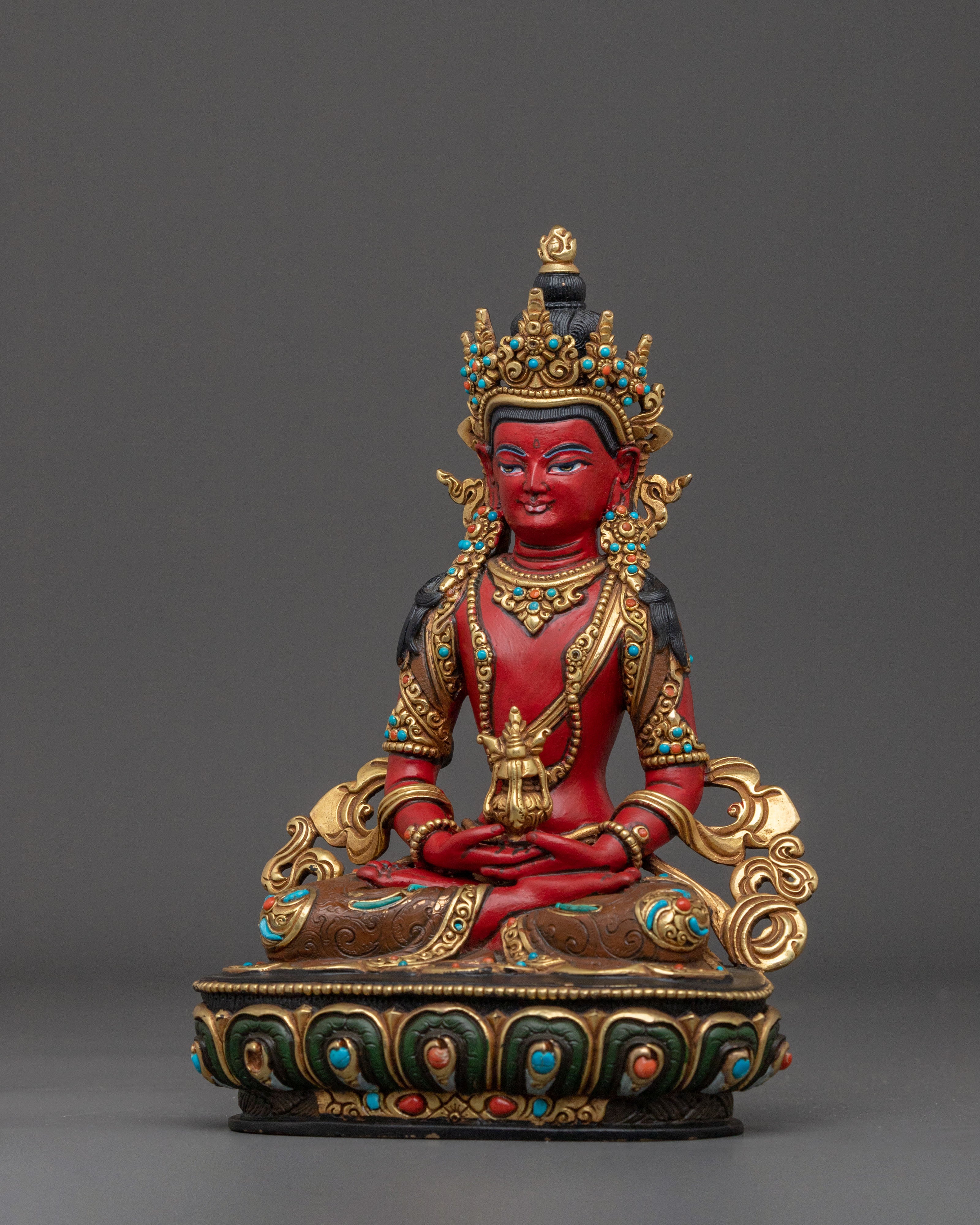 Buddhist Shrine Amitayus Statue | Sacred Altar Decor