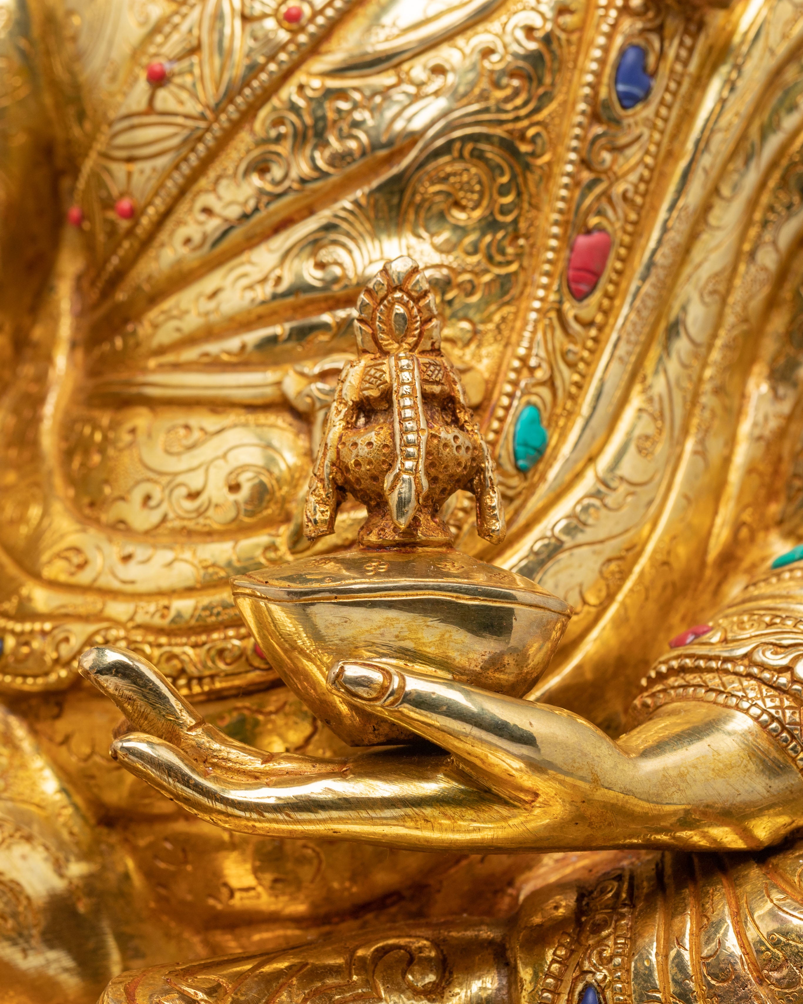 Padmasambhava Statue | Gemstone-Adorned Sculpture