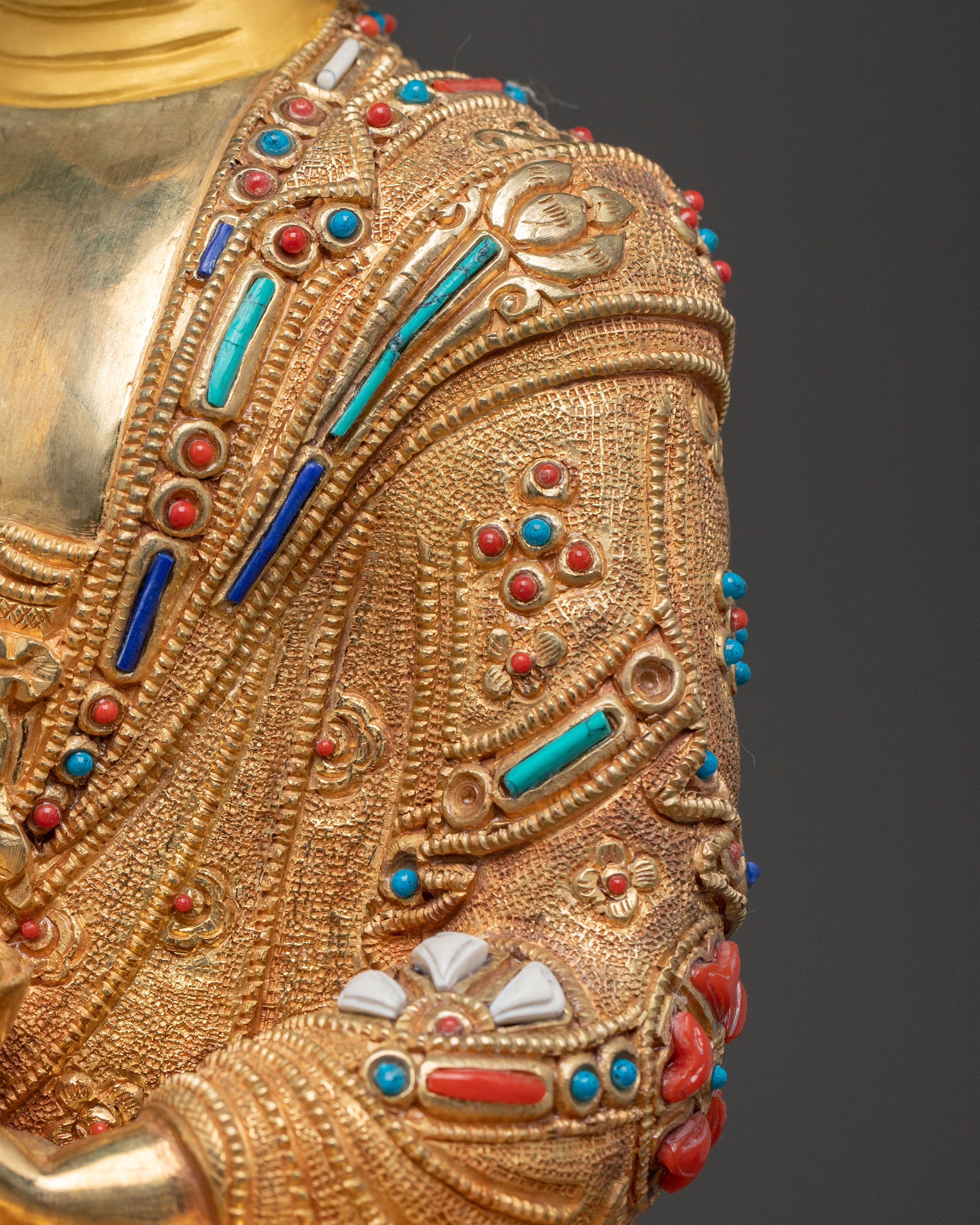 Shakyamuni Buddha: 24K Gold Gilded Enlightenment Idol