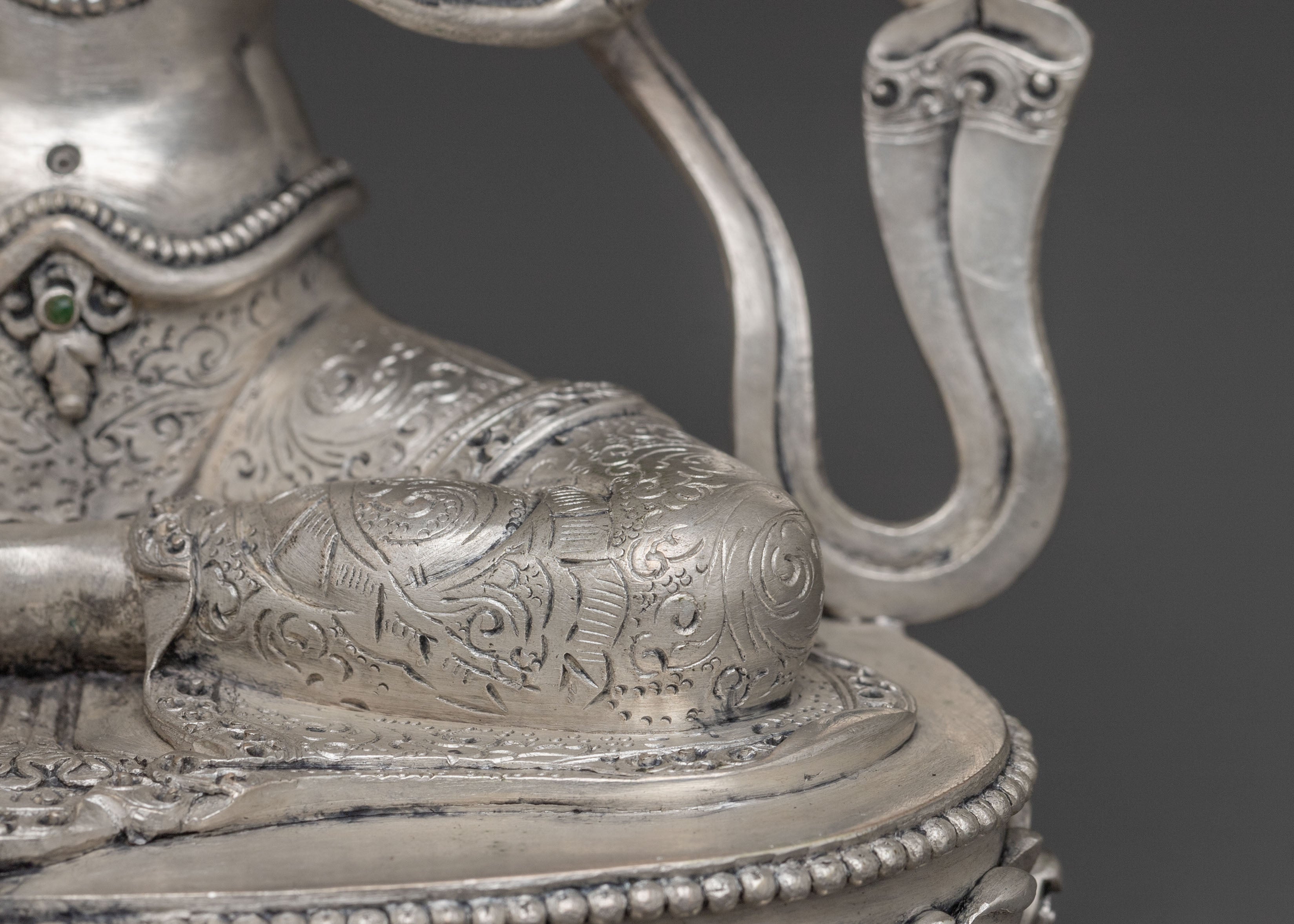 Green Tara Silver Plated Statue | Compassionate Icon