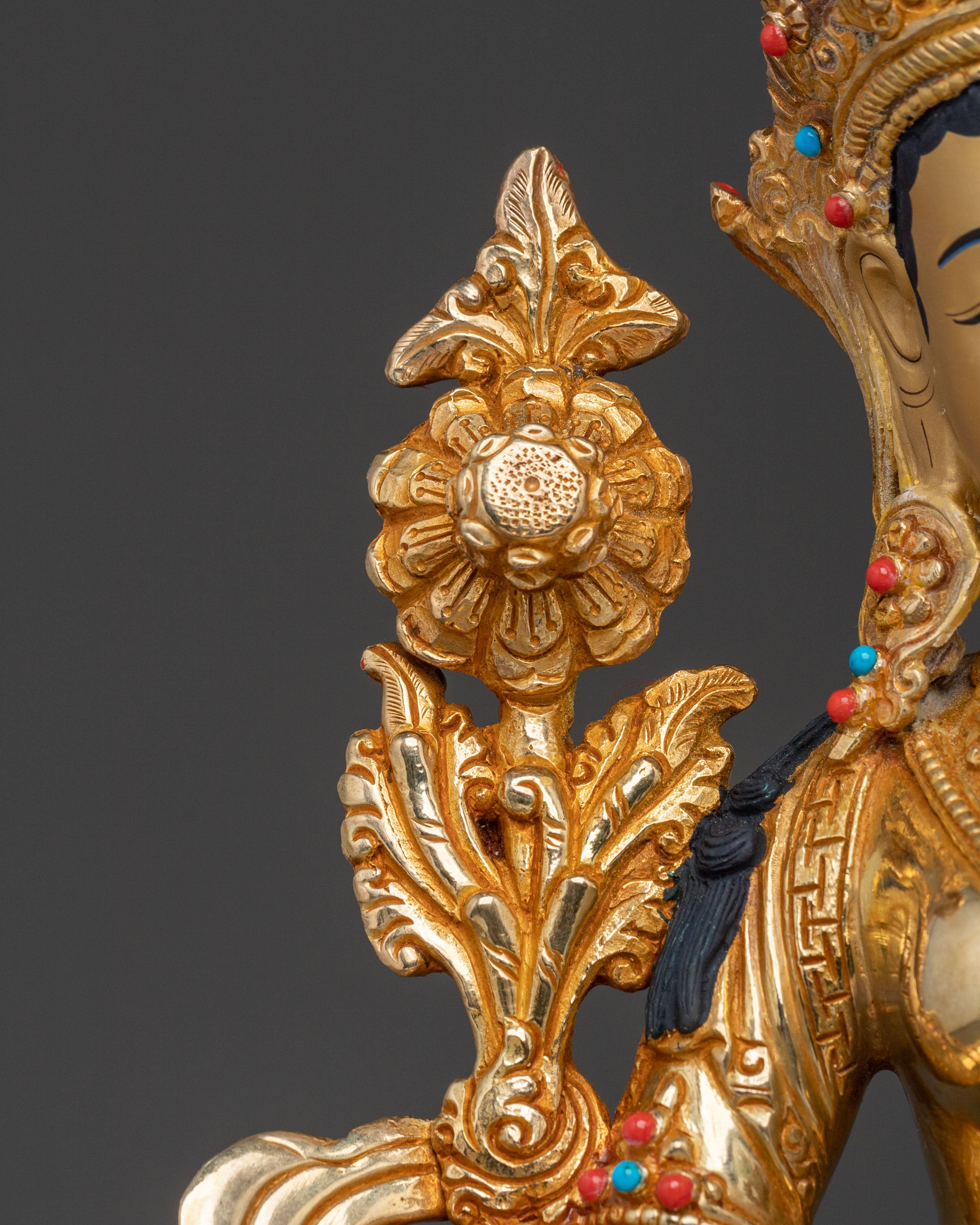 White Tara Statue: One with Seven Eyes