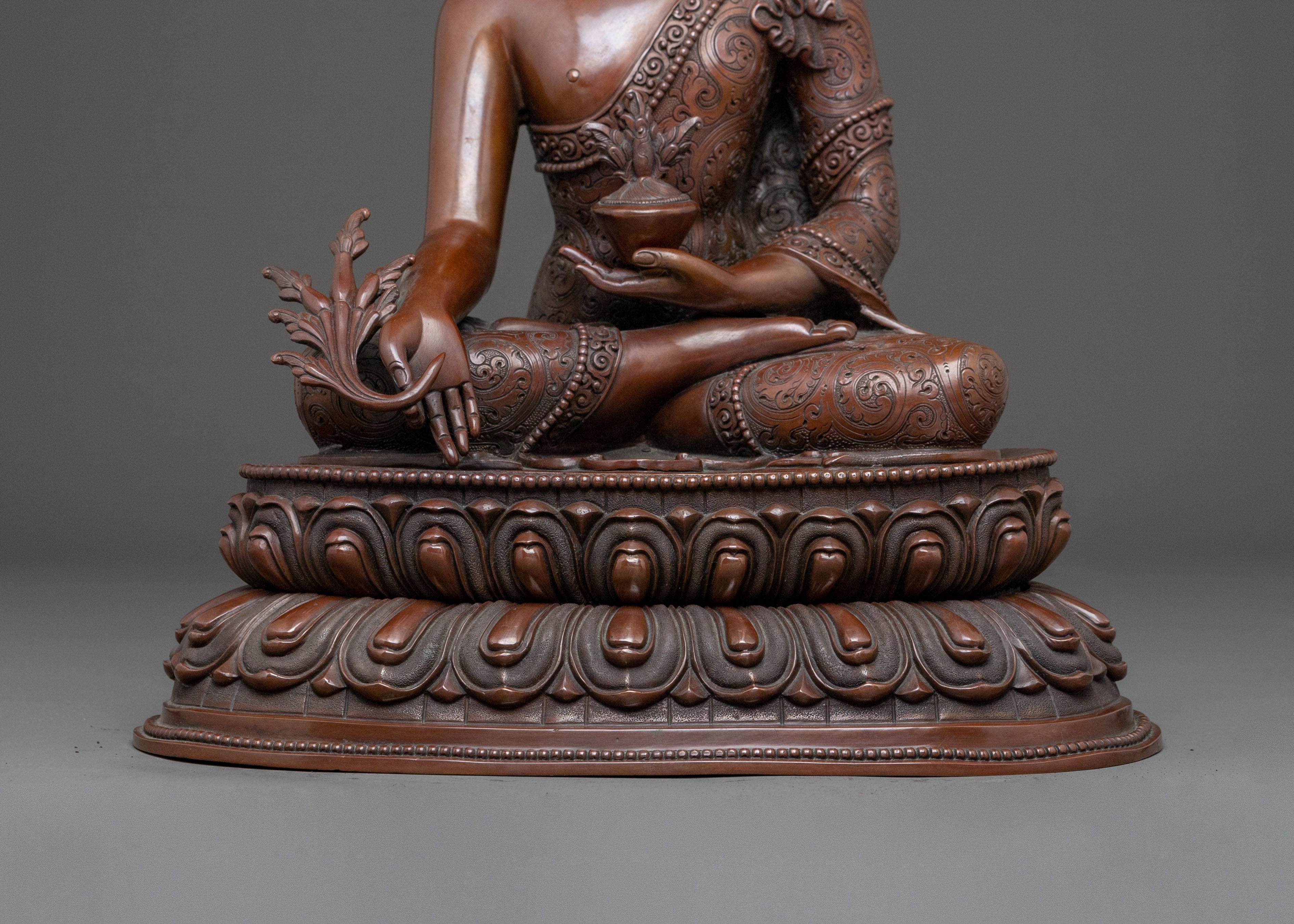 Handcrafted Medicine Buddha Statue: Spiritual Healing