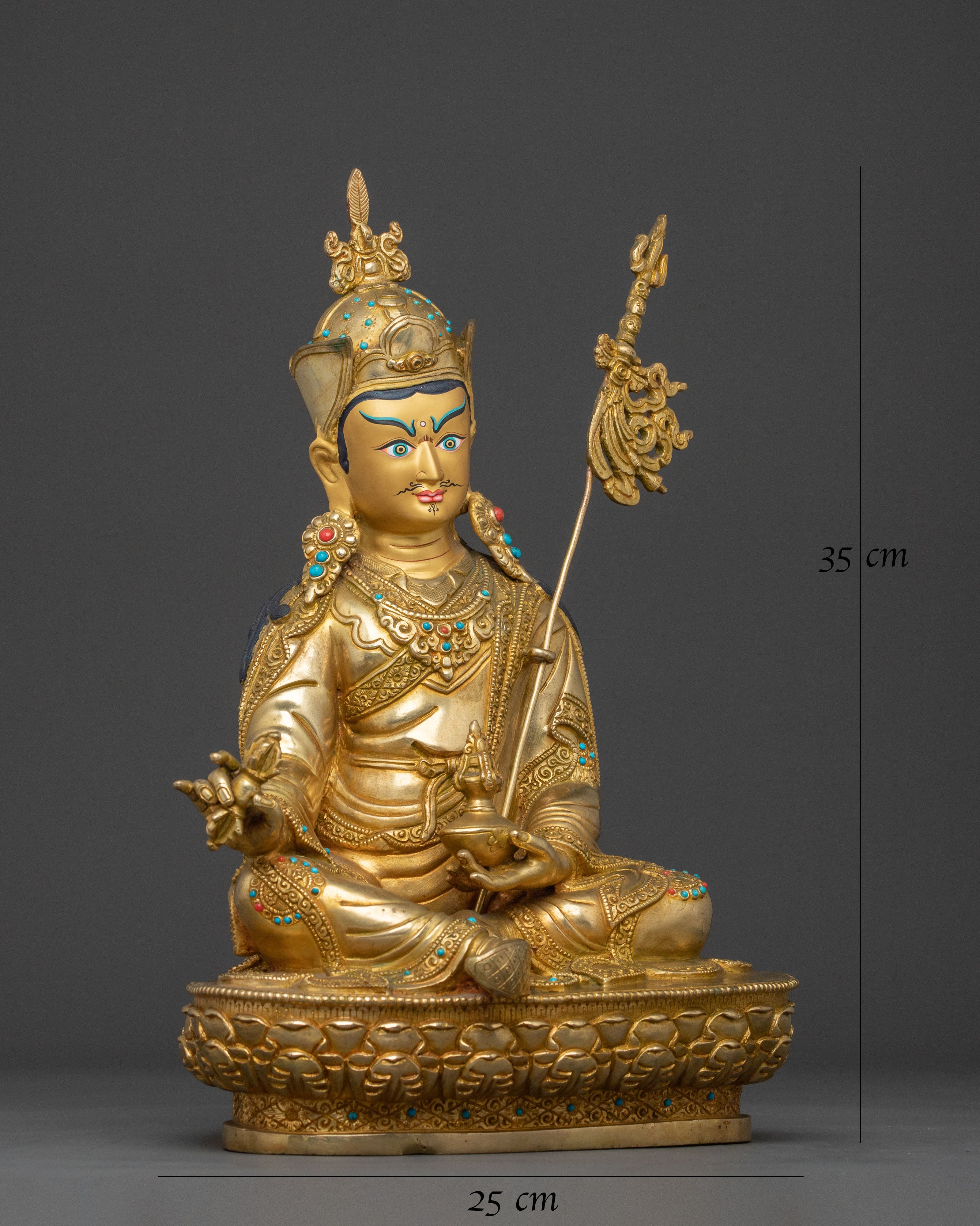 Spiritual Guru Rinpoche Sculpture for Meditation and Altar Spaces