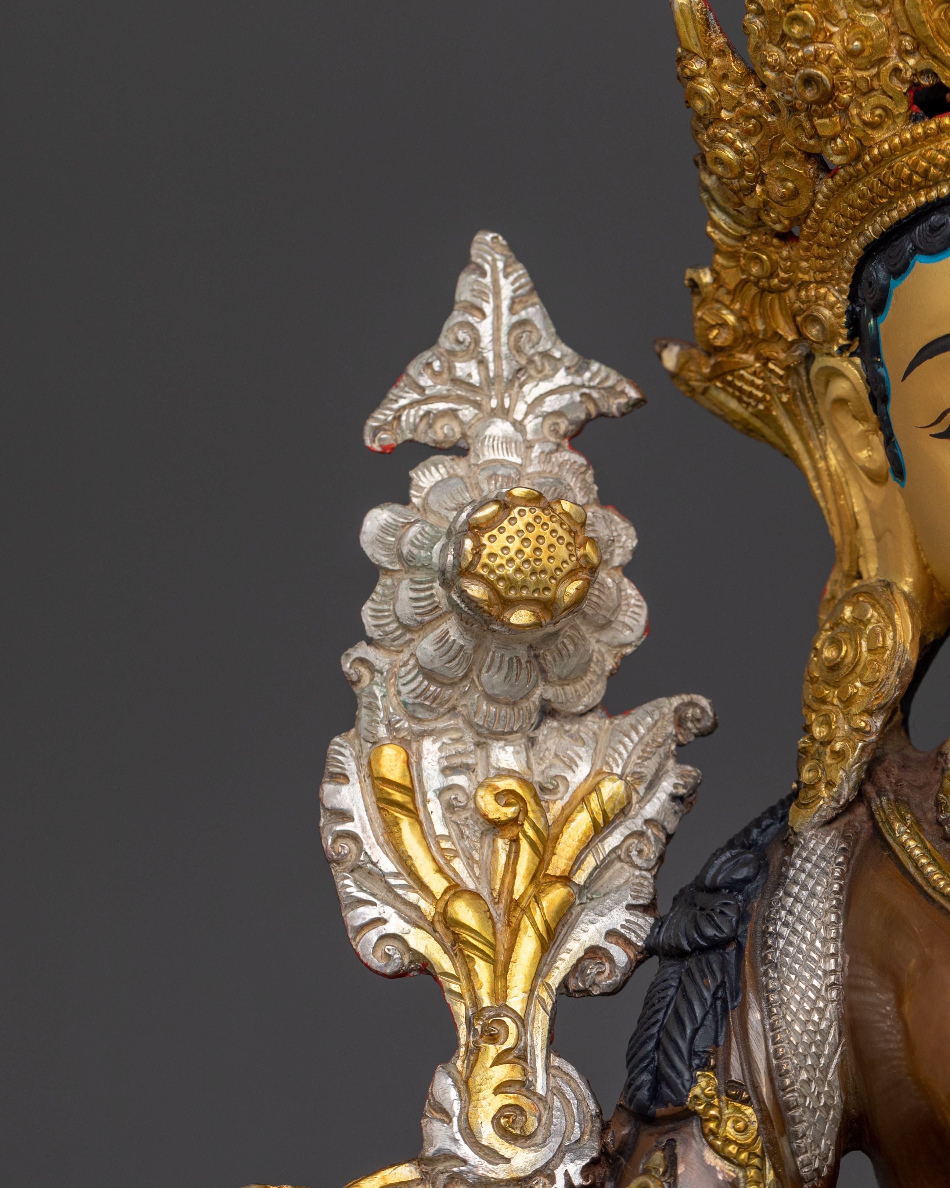 Exquisite Hand Carved White Tara Statue | Goddess of Long Life and Wisdom