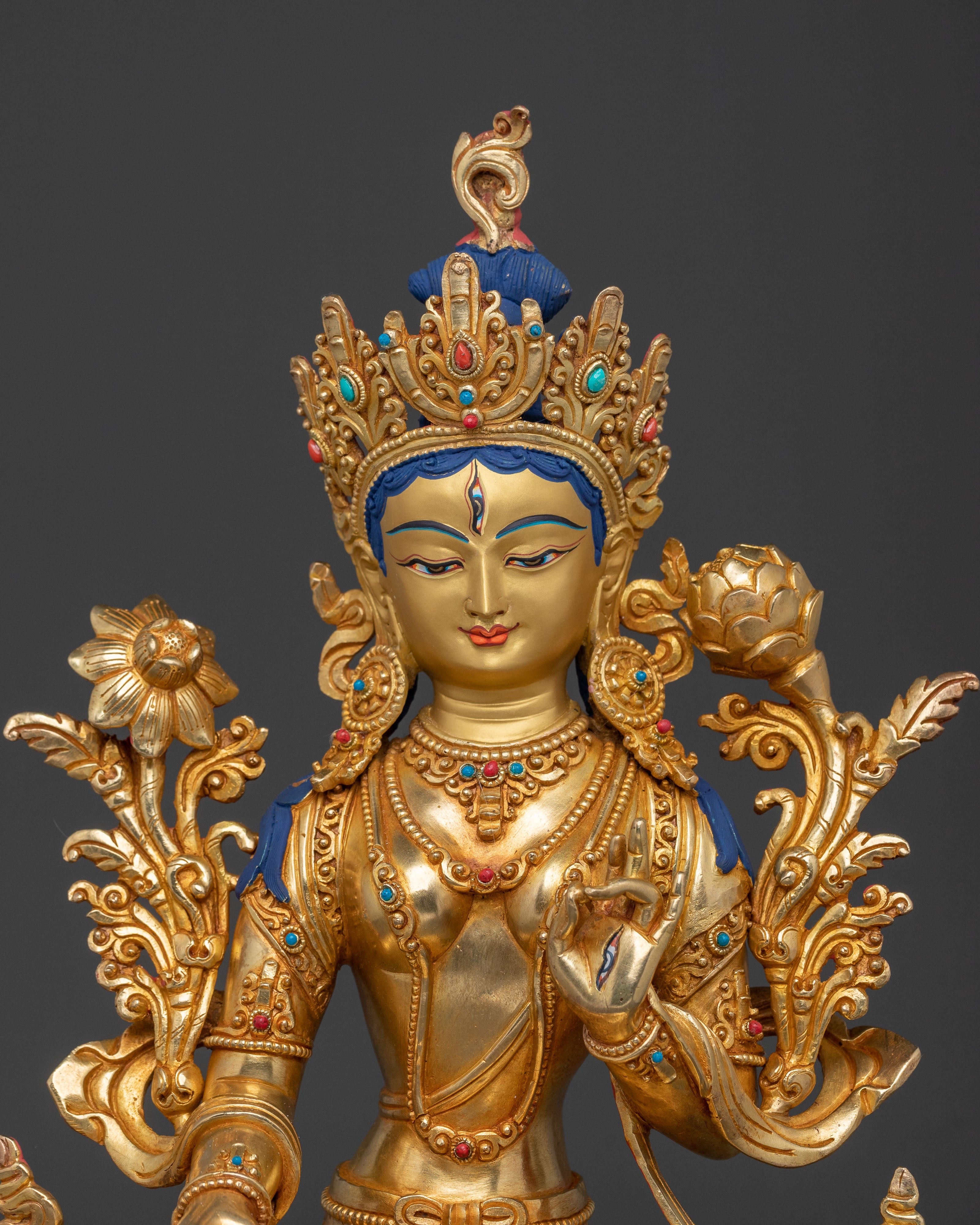 Sacred White Tara Figurine | Buddhist Healing Deity