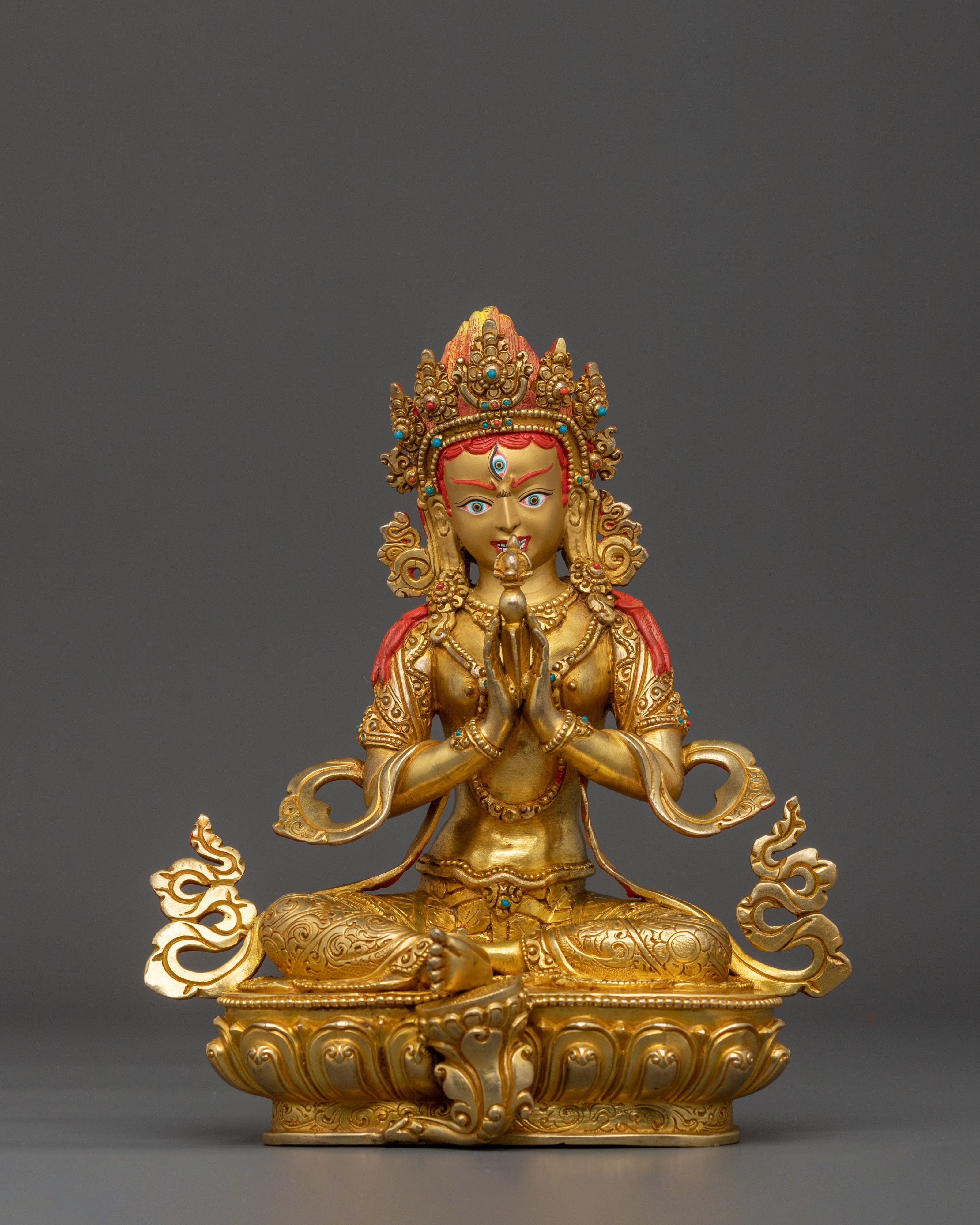 Traditional Tibetan 21 Tara Sculptures | 24K Gold Gilded Sacred Set