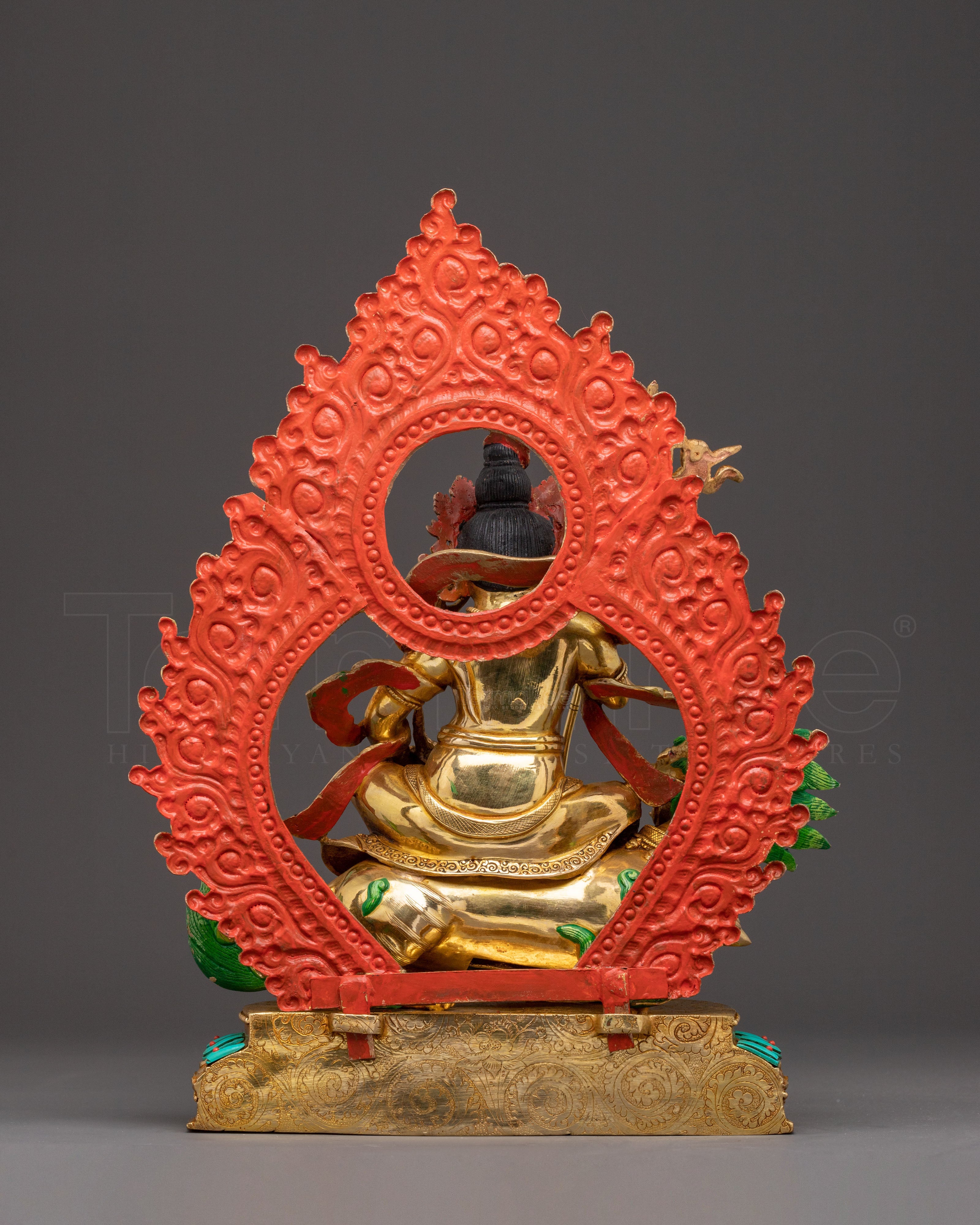 Handmade Prosperity Namtoshe Golden Statue - 24K Gold Gilded