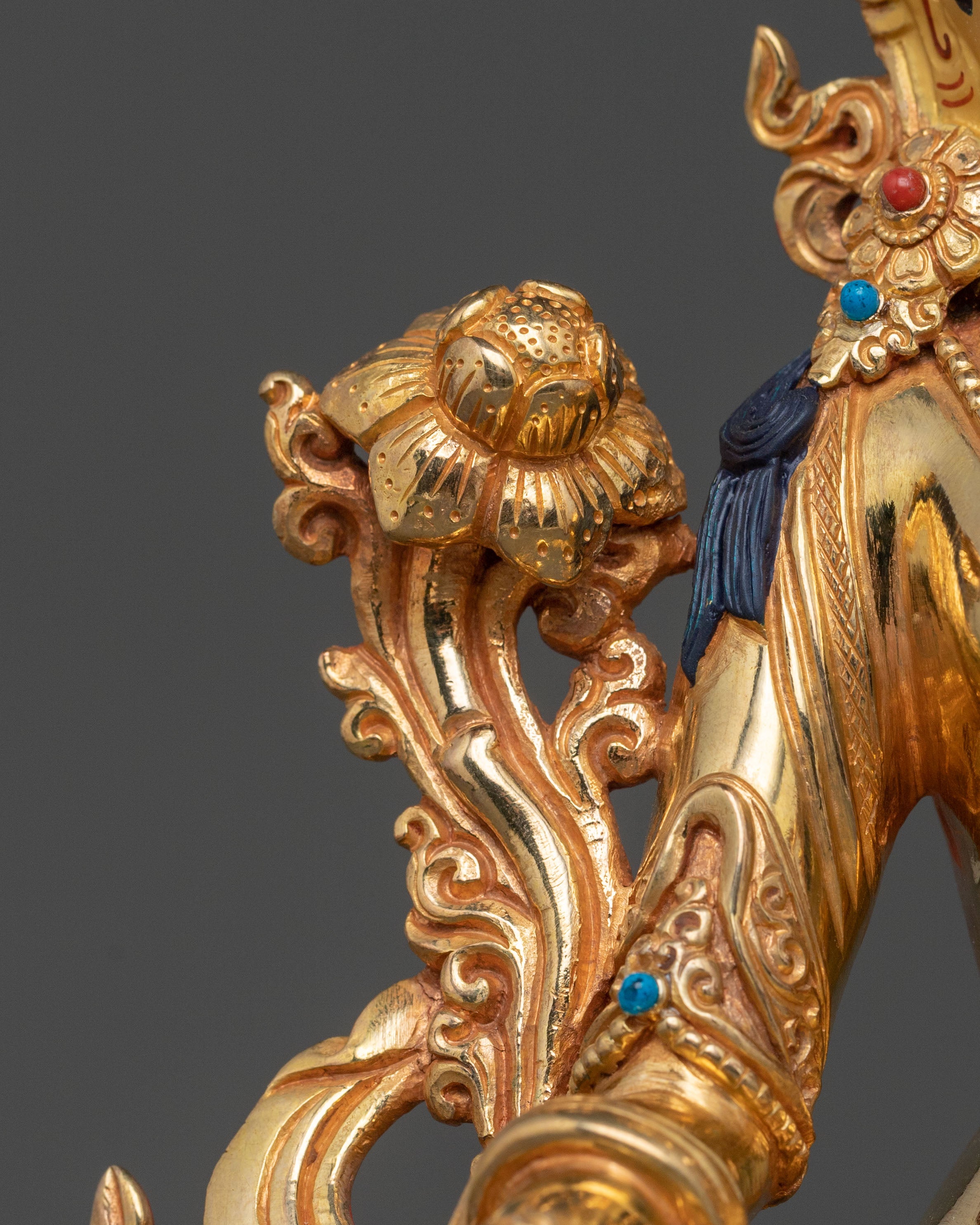 Sita Tara Goddess White Tara 24K Gold Gilded Statue