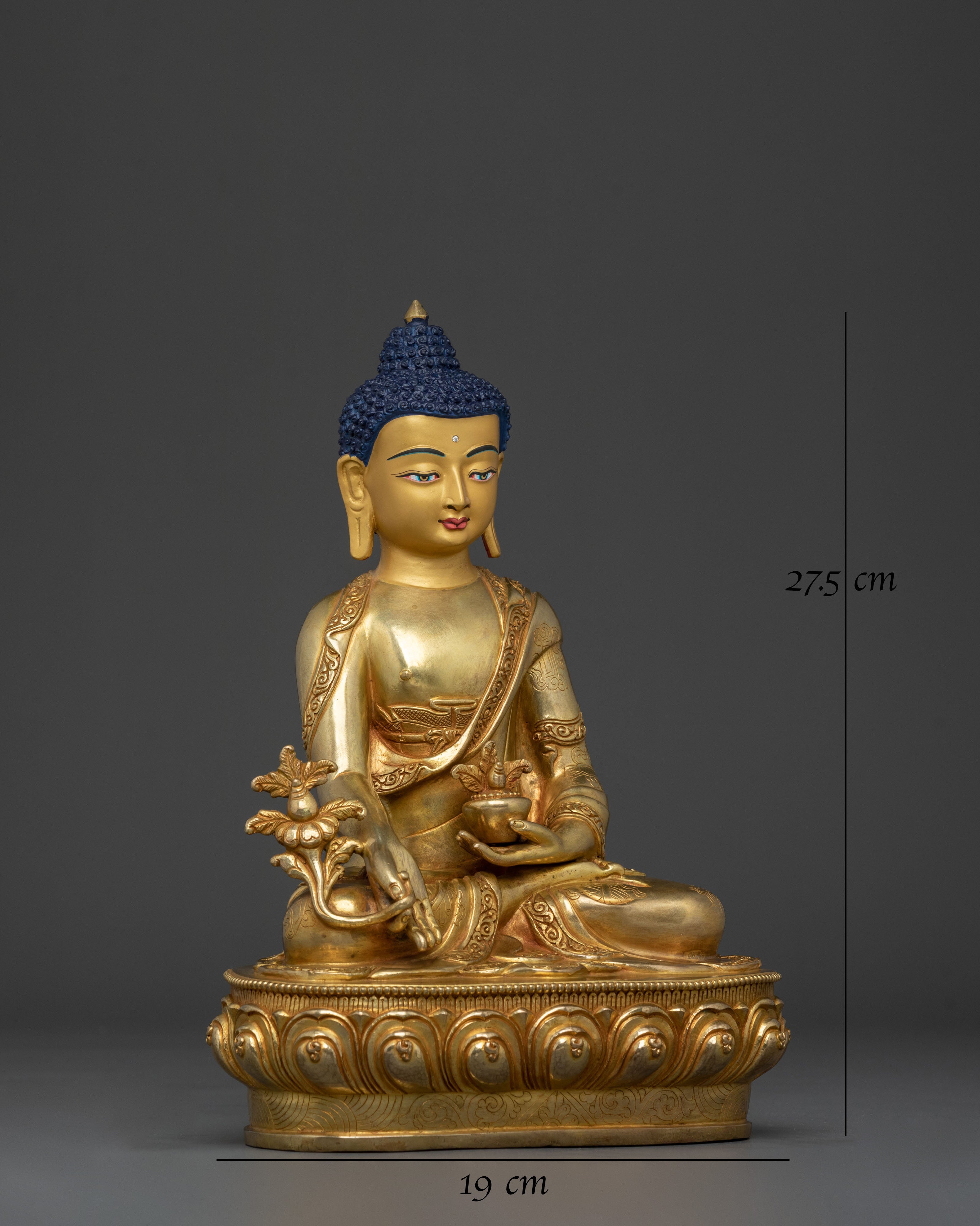 Medicine Buddha Statue of Healing Light | Traditional Buddhist Sculpture