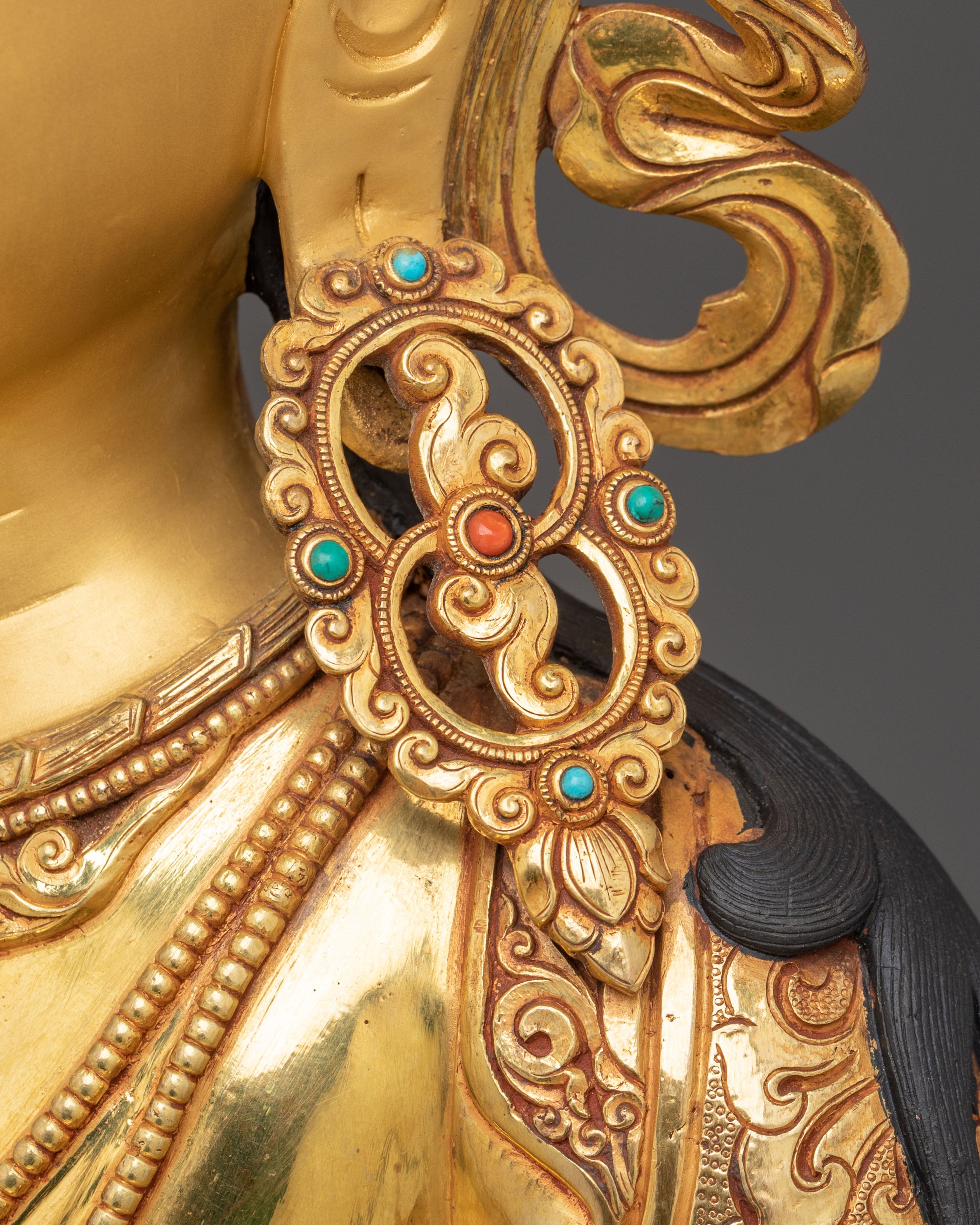 Amitayus Golden Statue | Long Life Buddha Copper Figurine