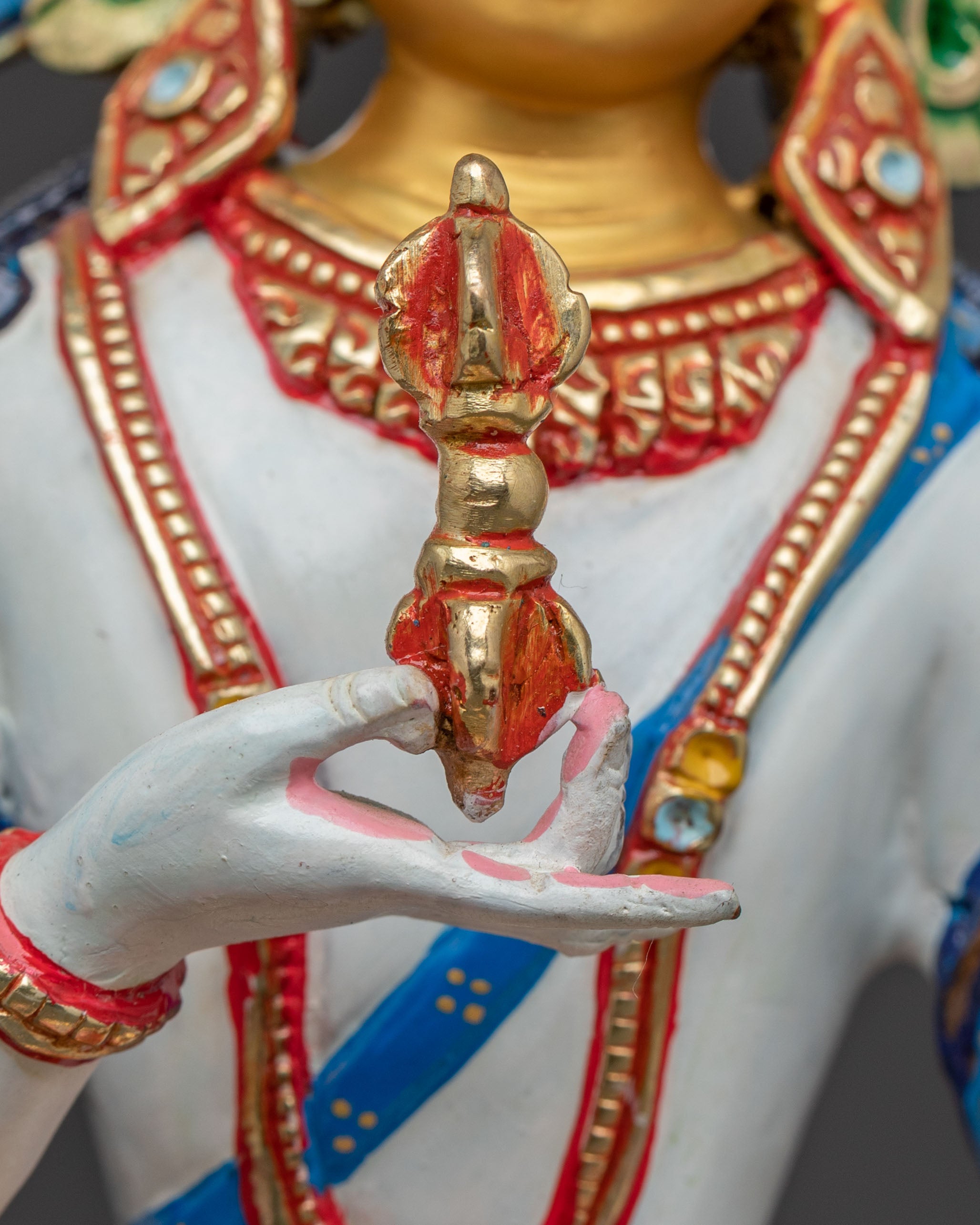 Vajrasattva Buddha – Serene 24K Gold Gilded Statue