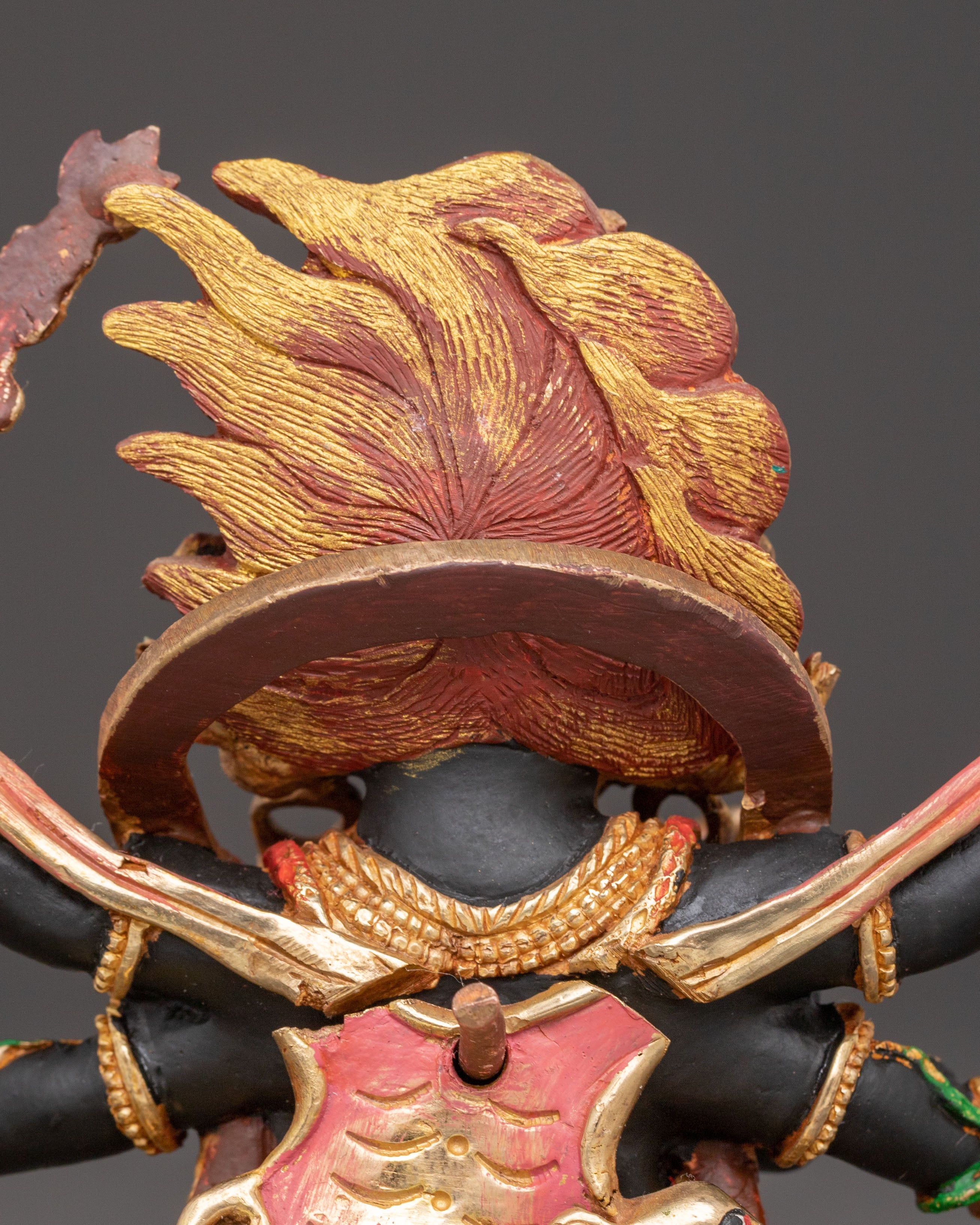 Copper Sculpture of Six-Armed Mahakala | Protector Deity of Buddhism