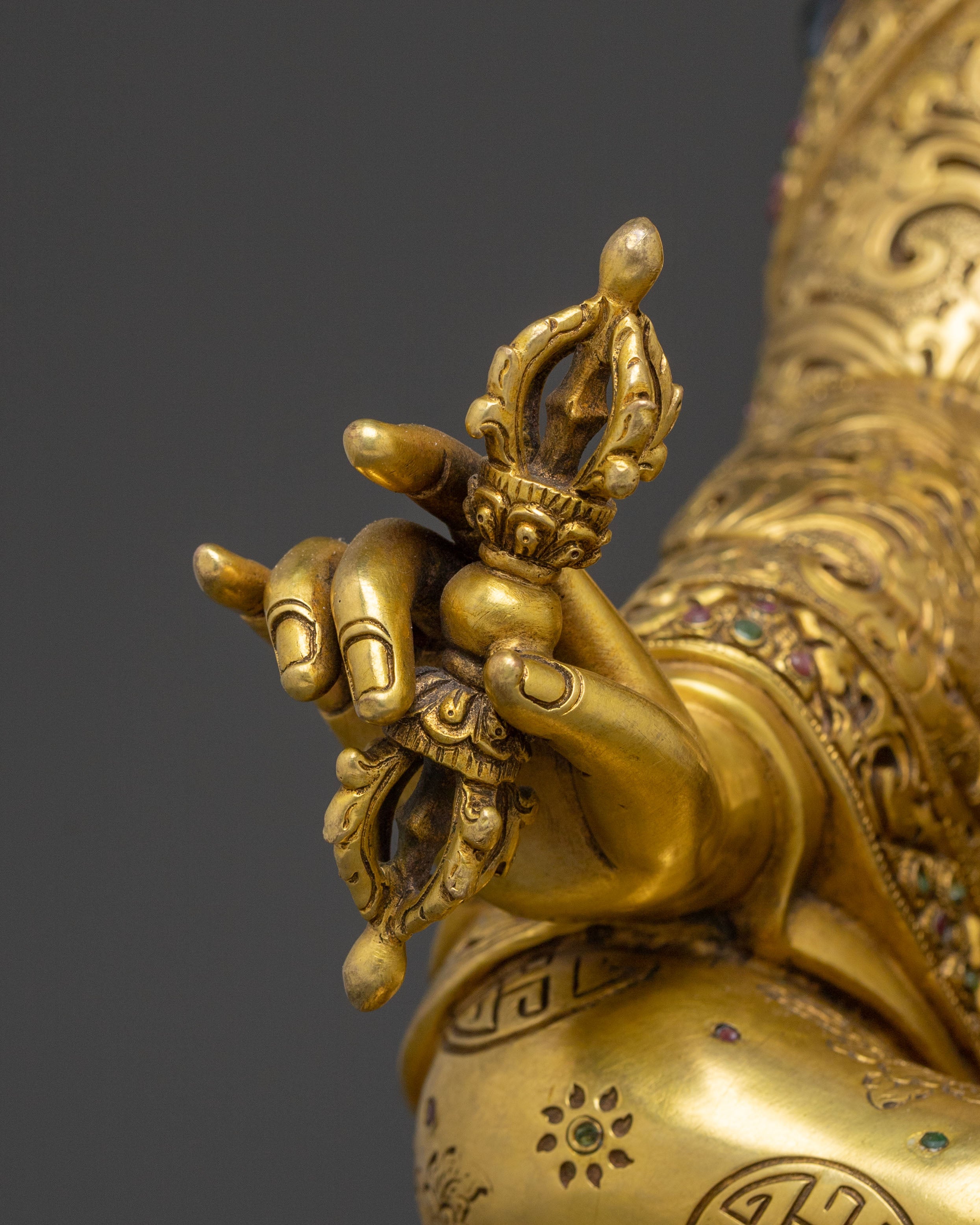 Guru Rinpoche Statue | 24K Gold Gilded Buddhist Master