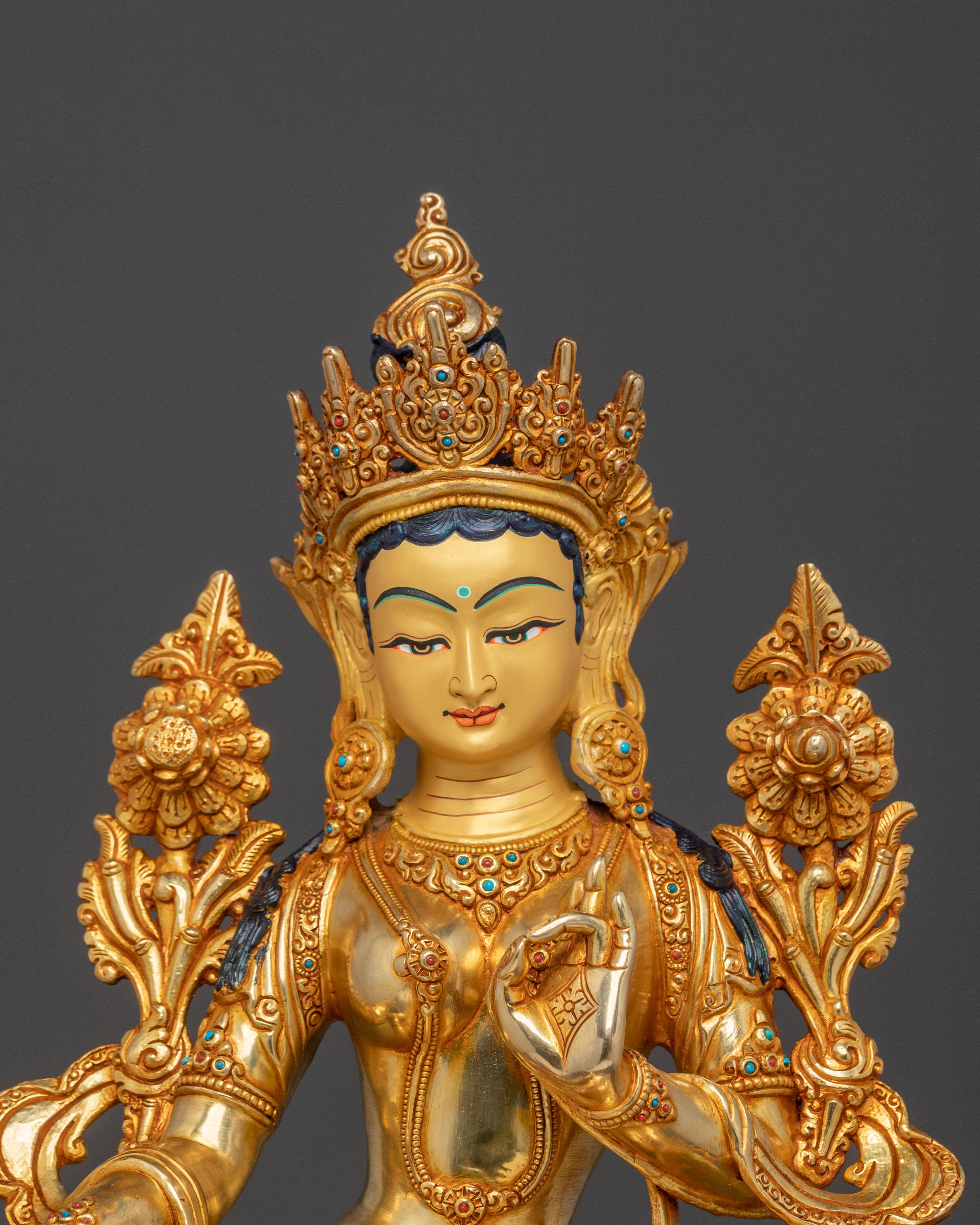 21 Tara Golden Statue Set | Handcrafted Devotion