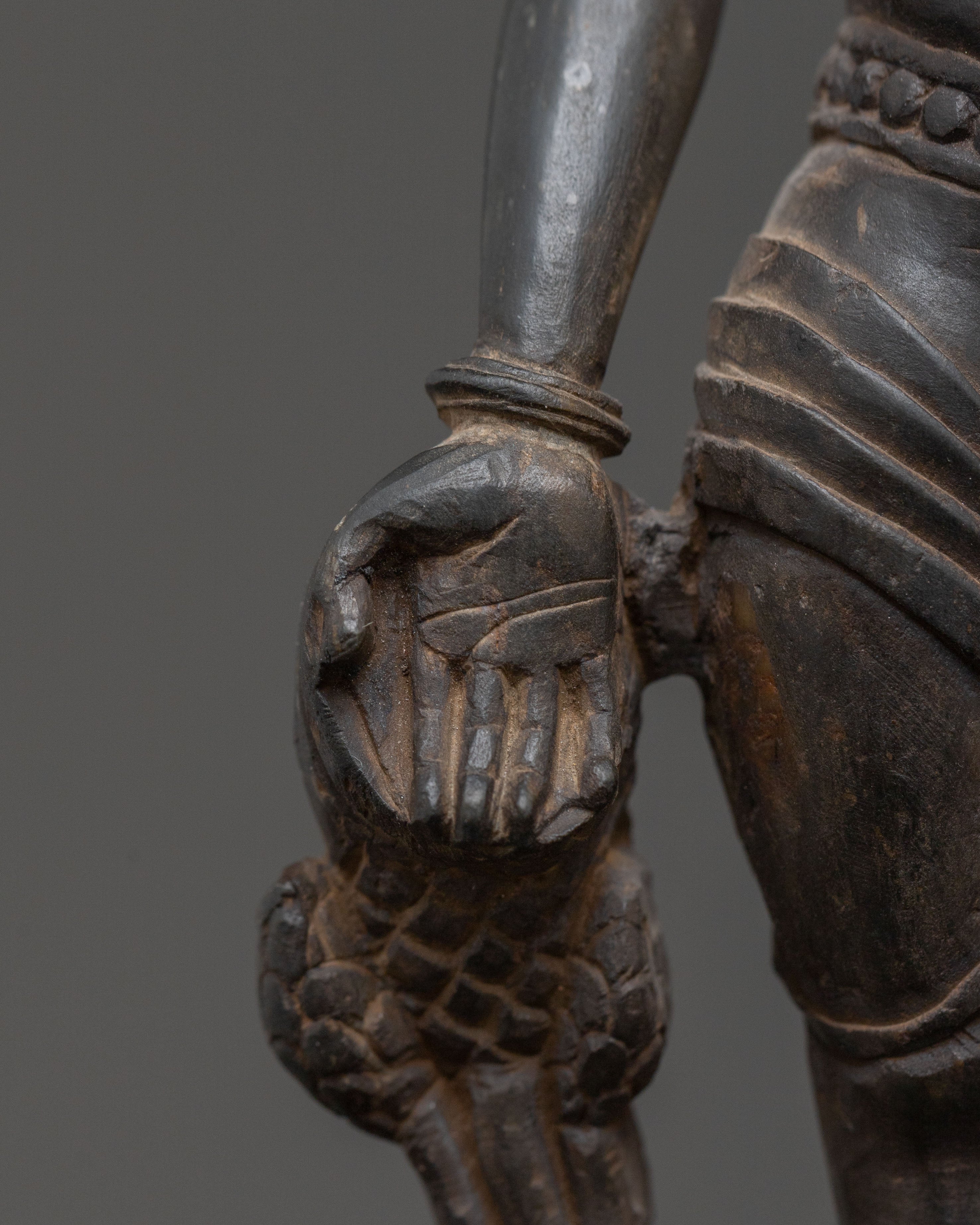 Padmapani Sacred Statue | Black Stone Body