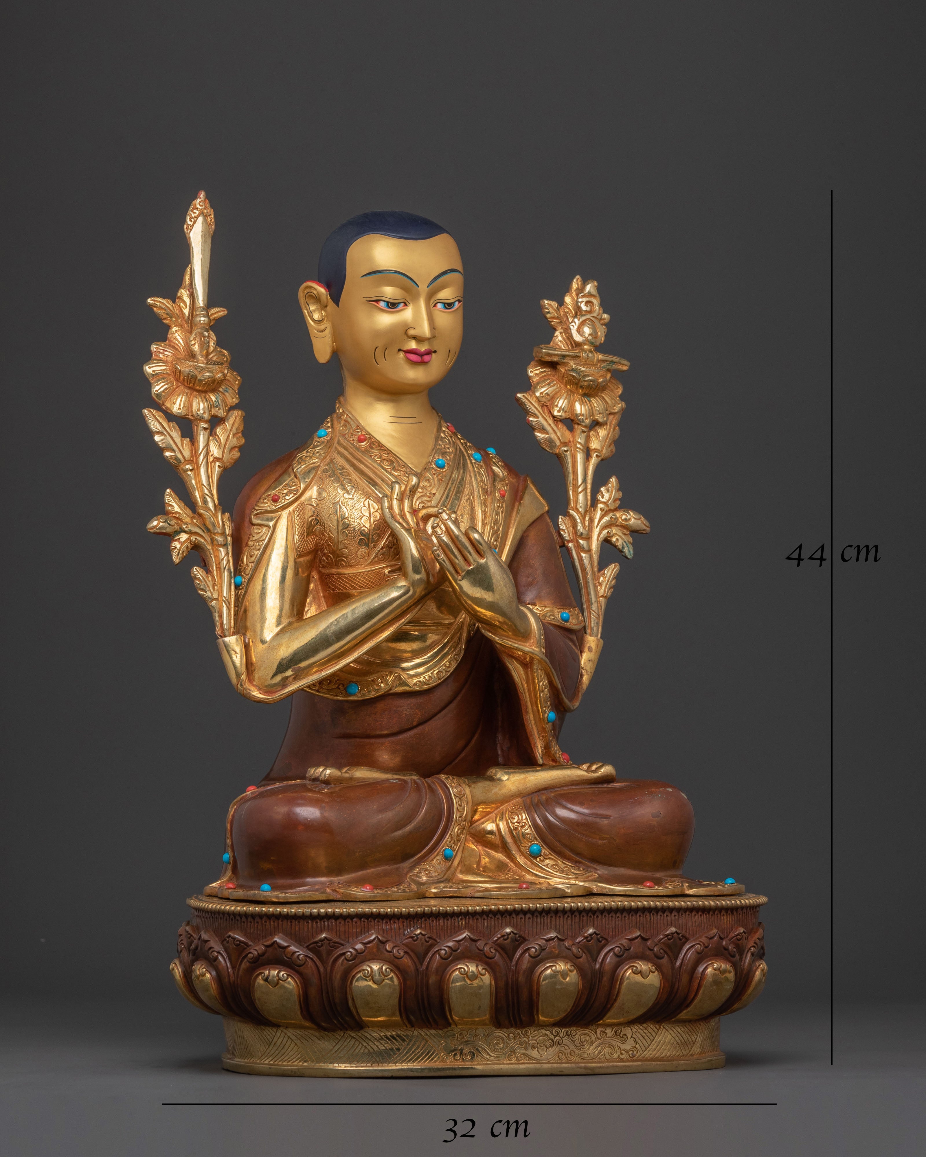 Handcrafted Tsongkhapa Traditional Statue with Disciples