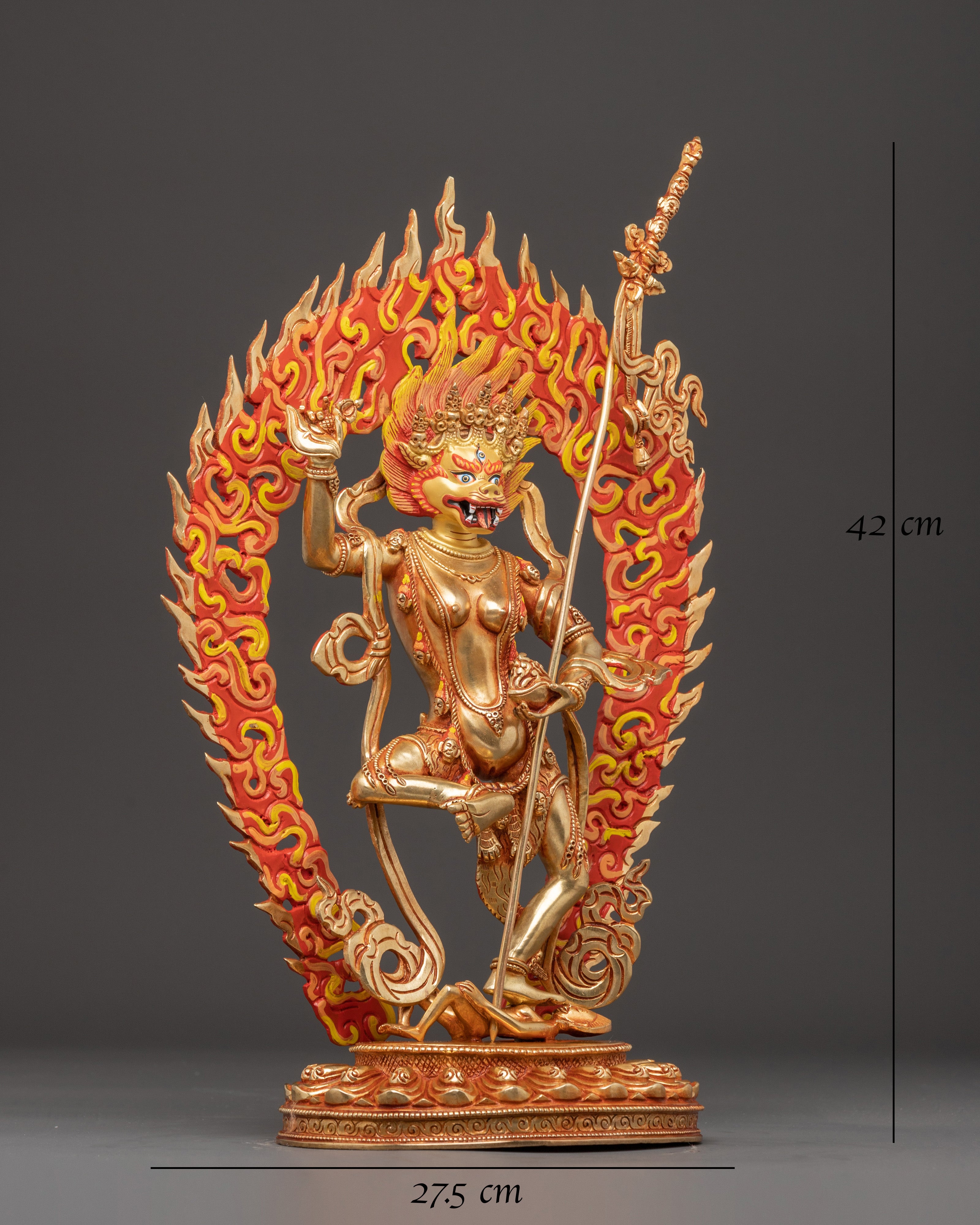 Sculpture of Lion-Faced Dakini Simhamukha | Fierce Tantric Goddess