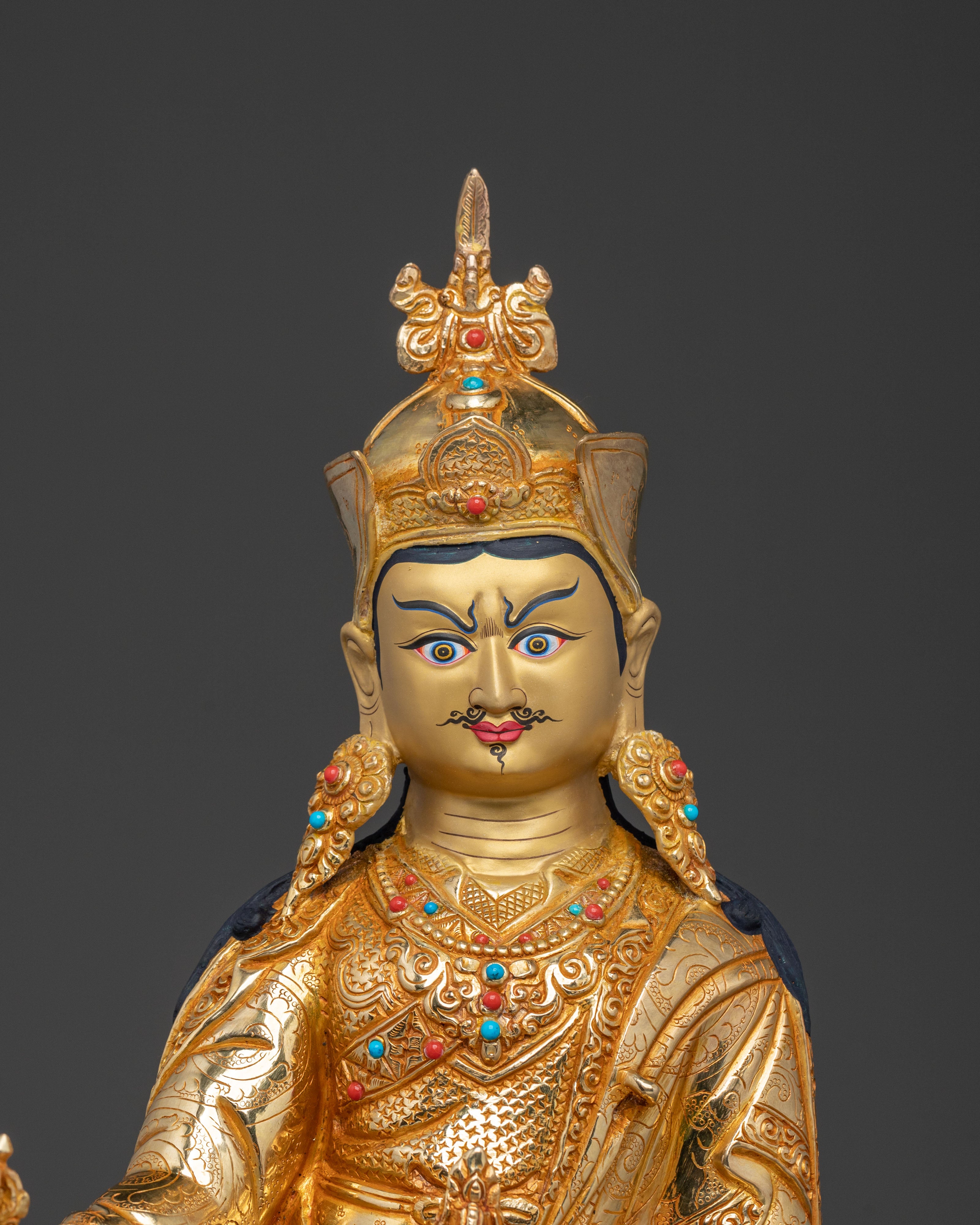 Handcrafted Guru Rinpoche Statue: Sacred Figurine