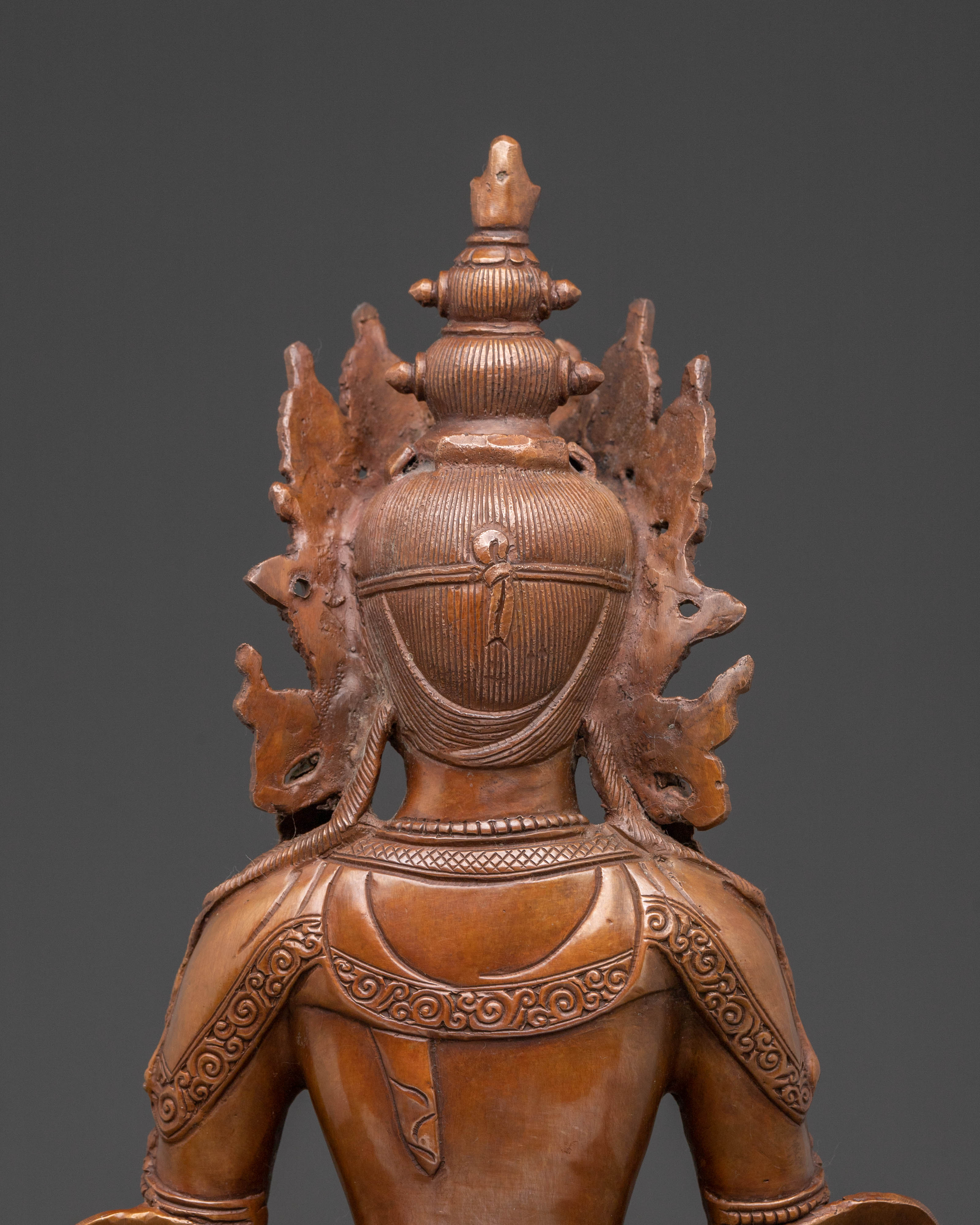 Amitayus Buddha Statue – Oxidized Copper Artistry