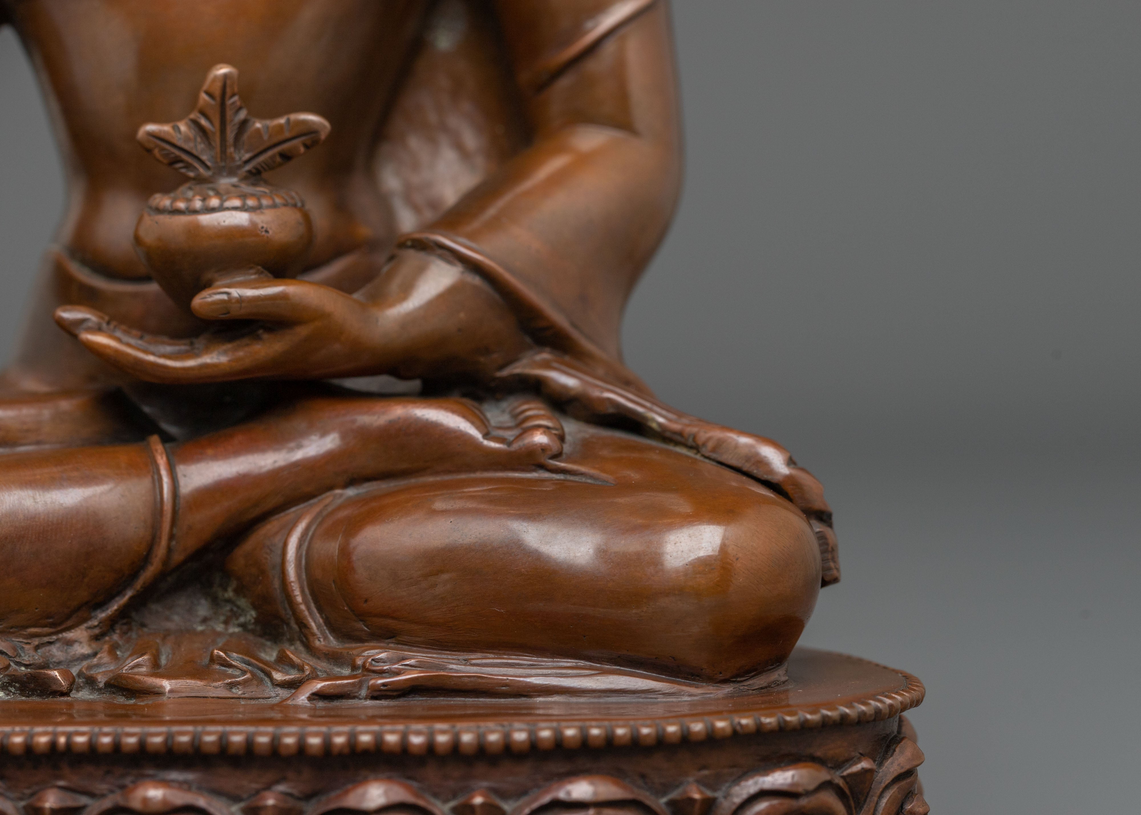 Bhaisajyaguru Buddhist Figurine | Tranquil Copper Art
