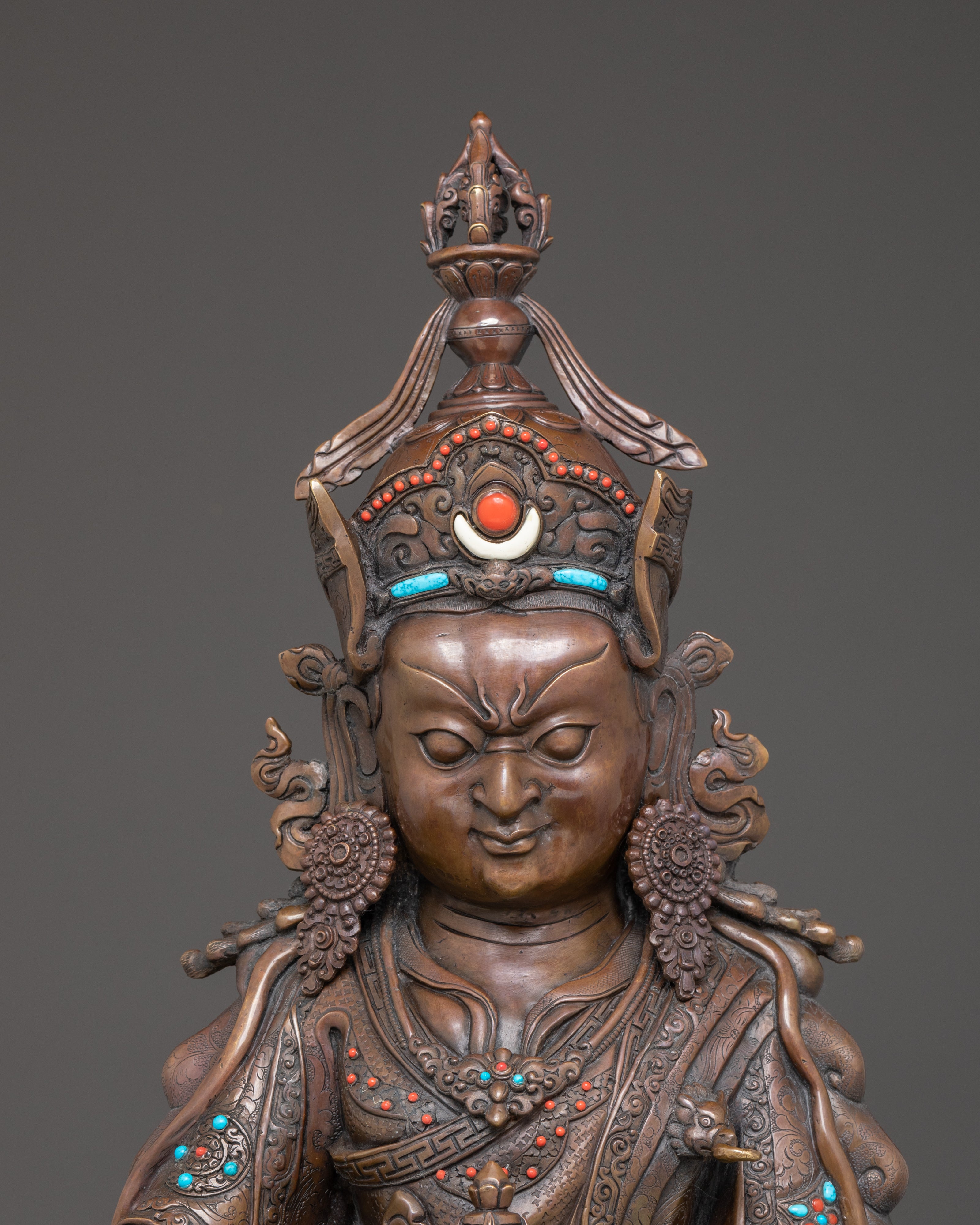 Handmade Guru Rinpoche Statue of Blessing and Power | Padmasambhava Artwork