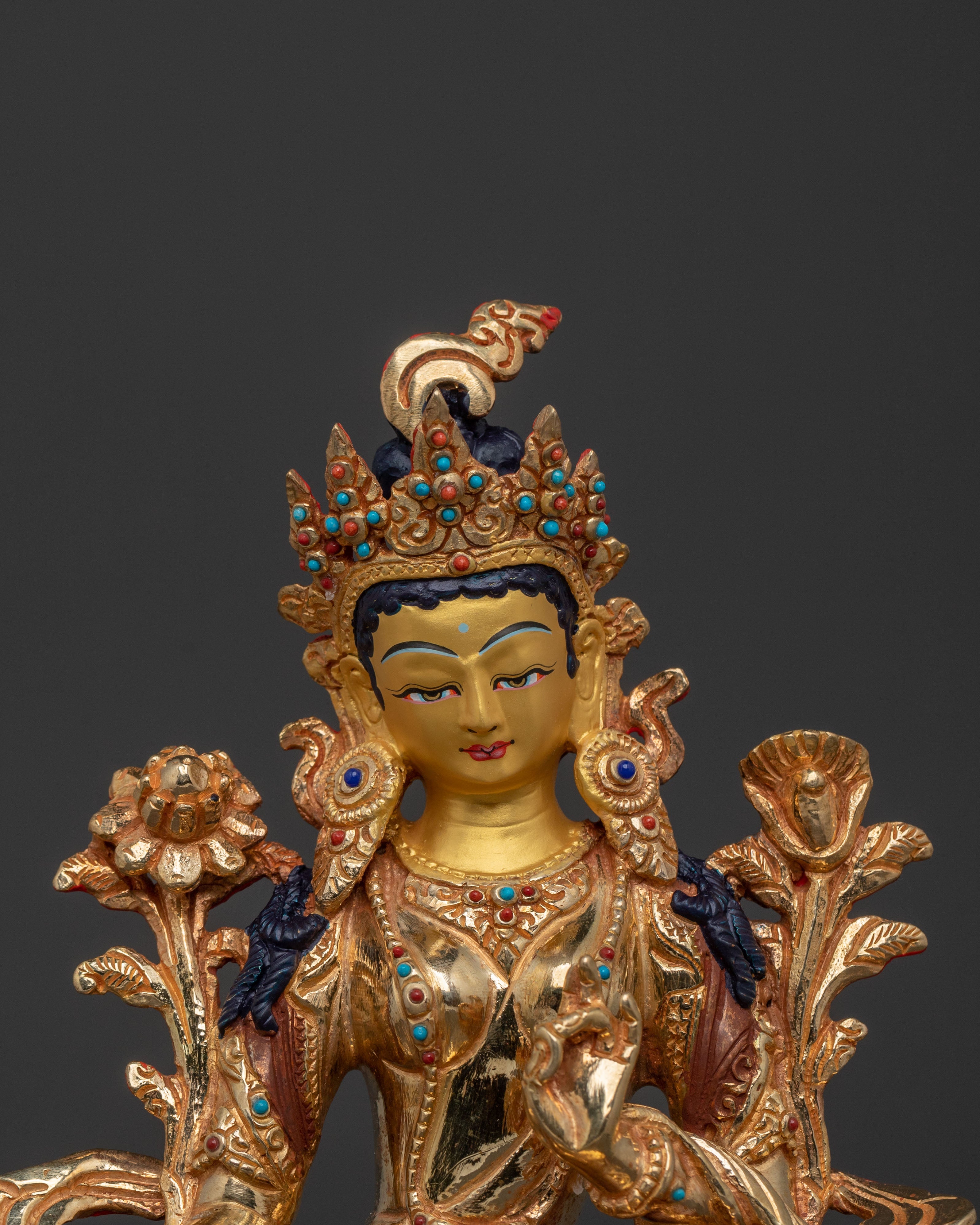 Green Tara Golden Figure | Healing Power