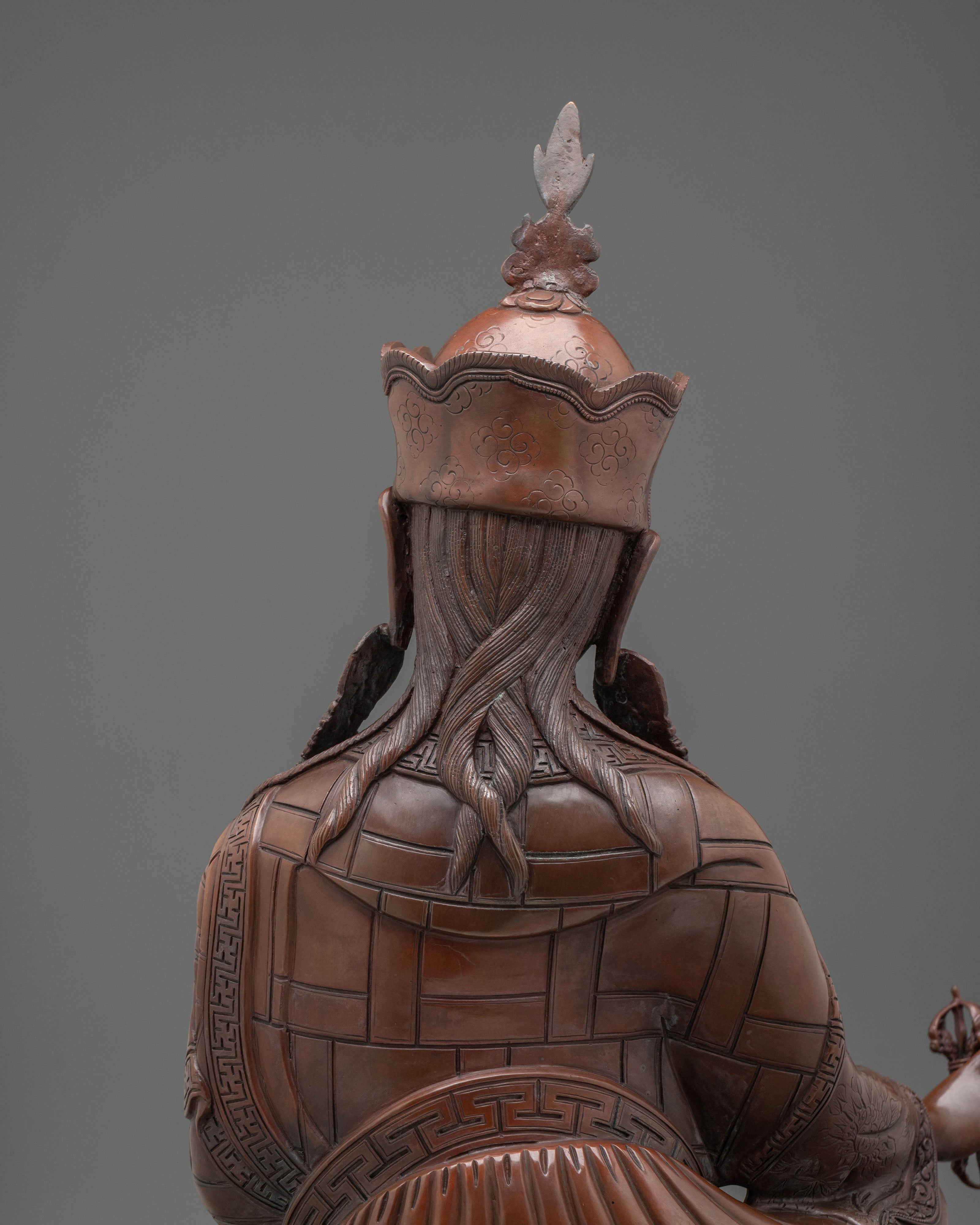 Tibetan Guru Rinpoche Oxidized Sculpture | Symbol of Wisdom Protection and Blessings