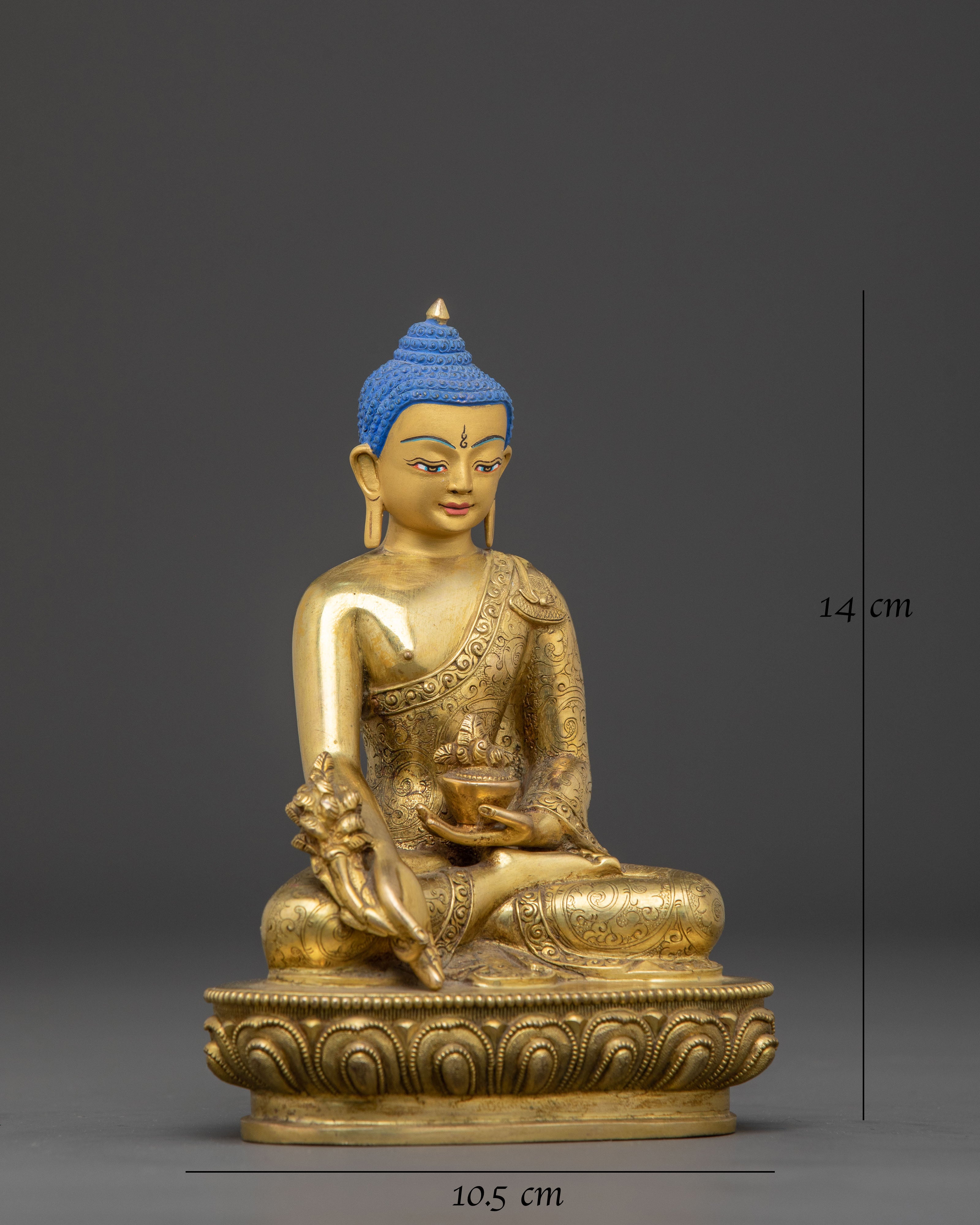 Medicine Buddha Healing Statue | Spiritual Altar Decor