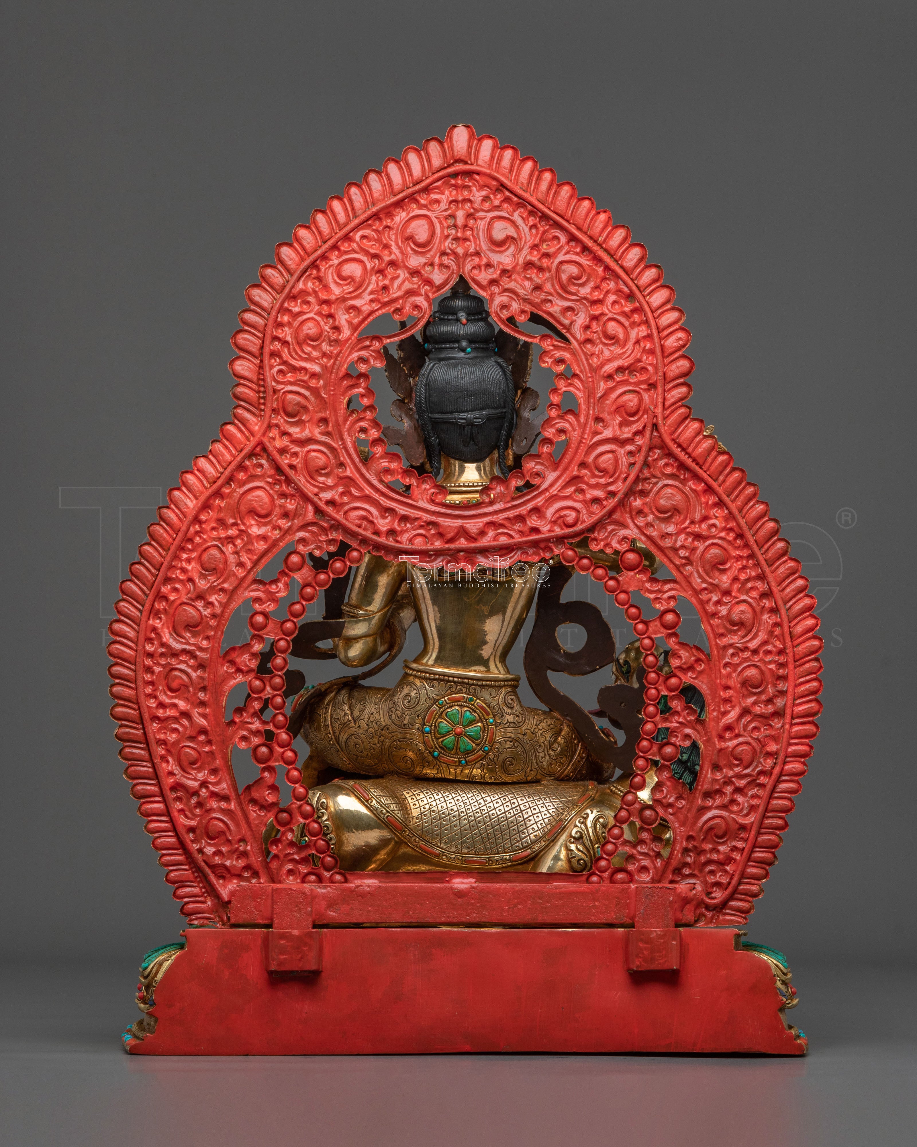 Simhanada Manjushri Sculpture | Tibetan Wisdom Bodhisattva