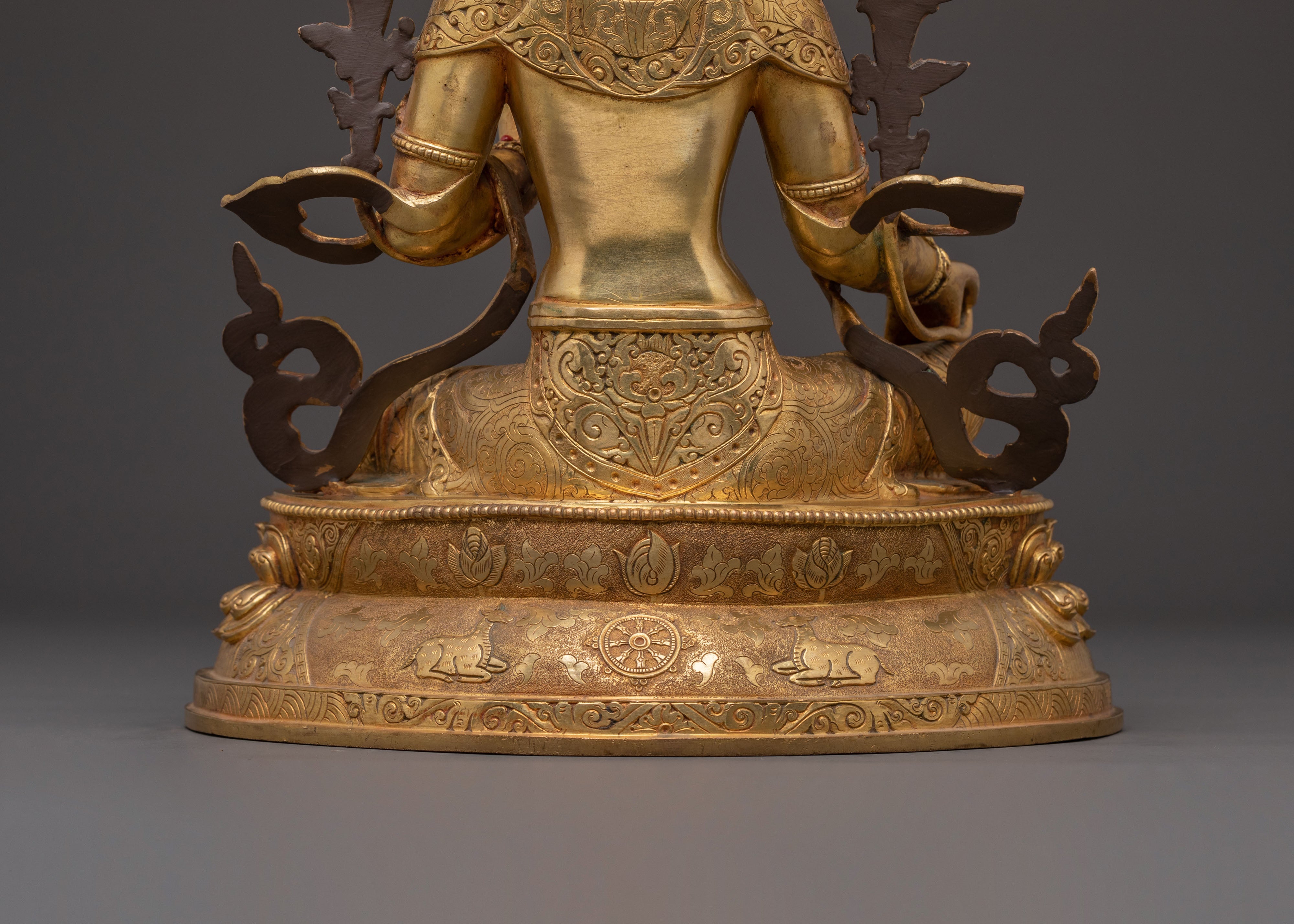 Golden Green Tara Peace Statue | Spiritual Home Decor