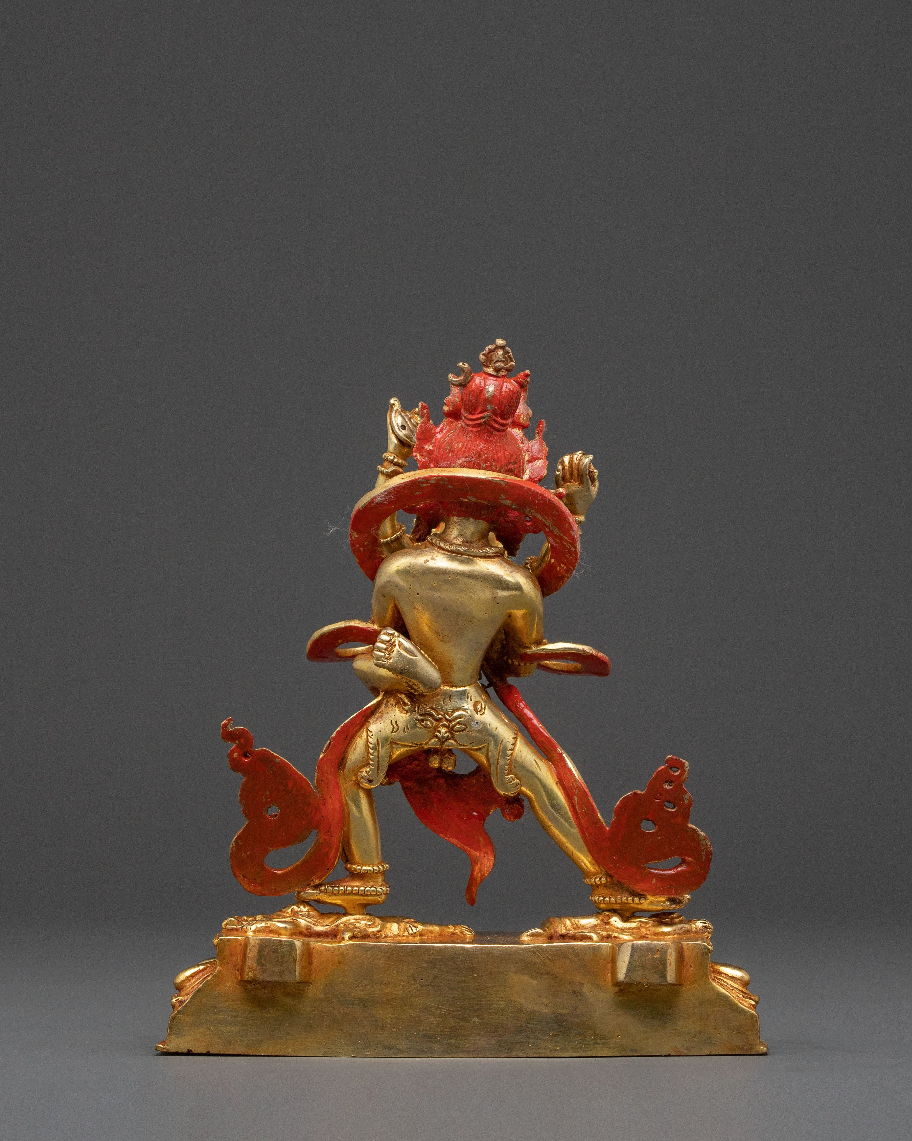 Exquisite Gold Gilded Heruka Deity Chakrasambhara Statue