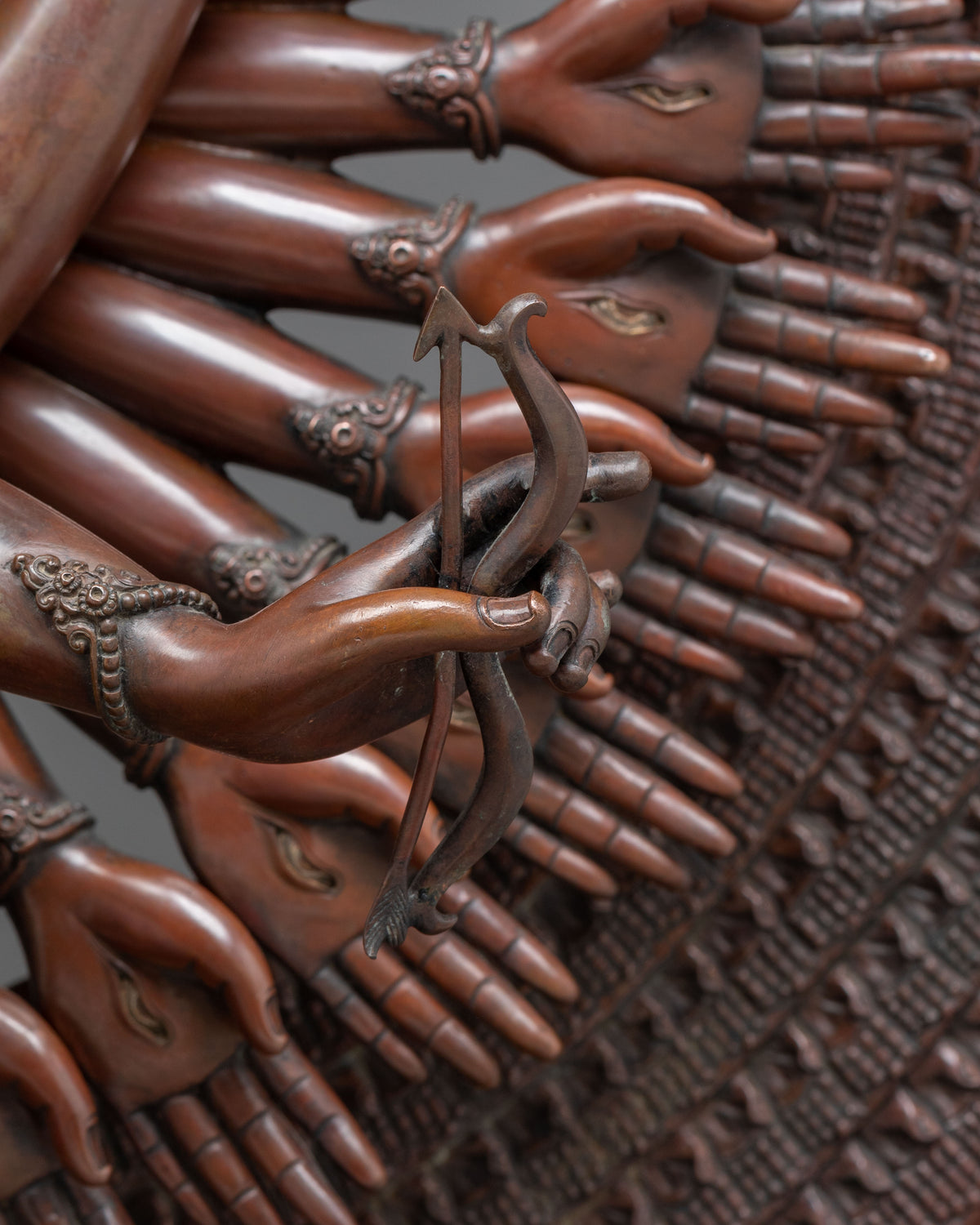 1000 Armed Chenrezig Oxidized Sculpture