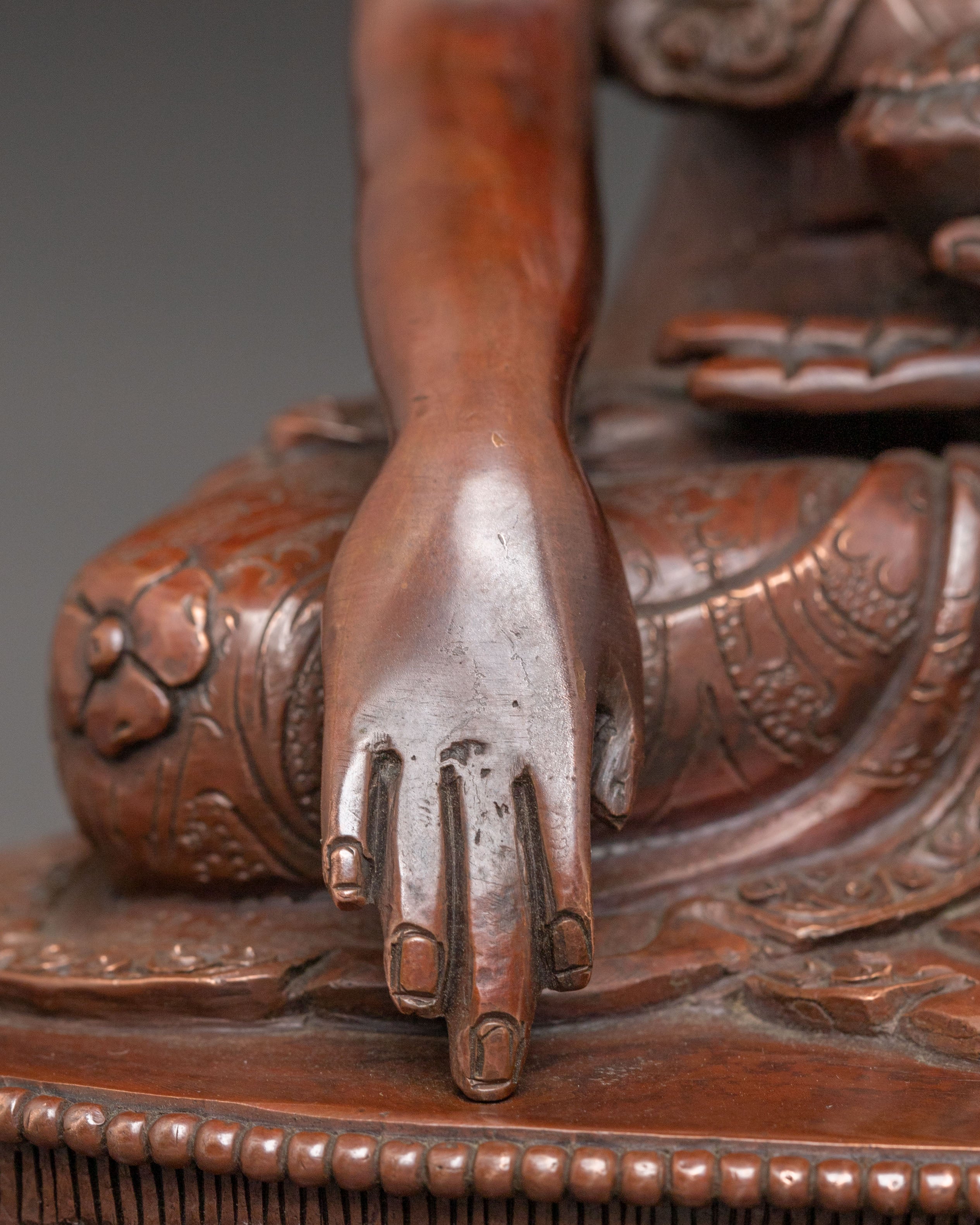Buddha Shakyamuni, Handcrafted Copper Statue | Enlightenment Symbol