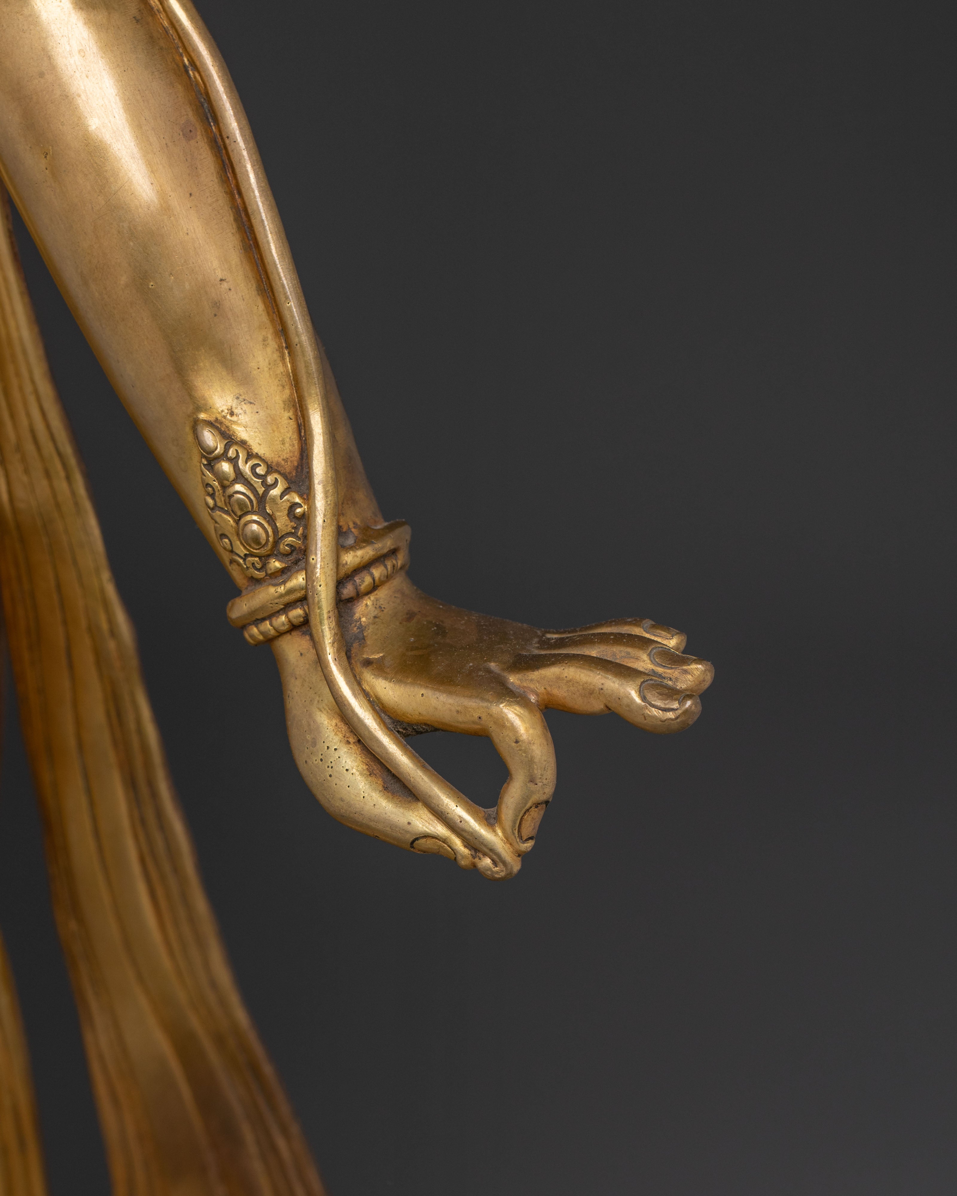 Exquisite Standing Tara Statue | 24K Gold Gilded