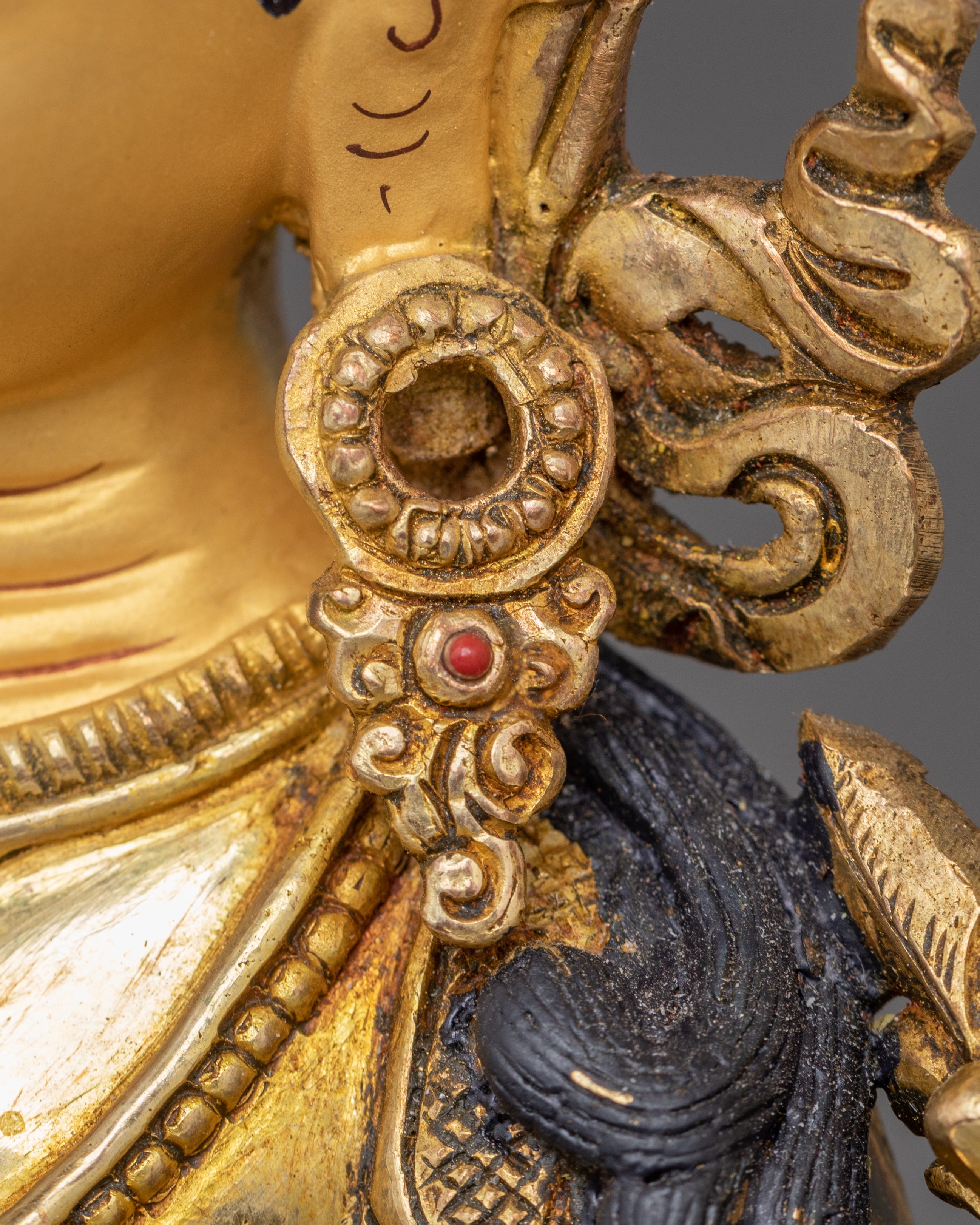 Green Tara Golden Statue for Altars | Feminine Energy and Protection