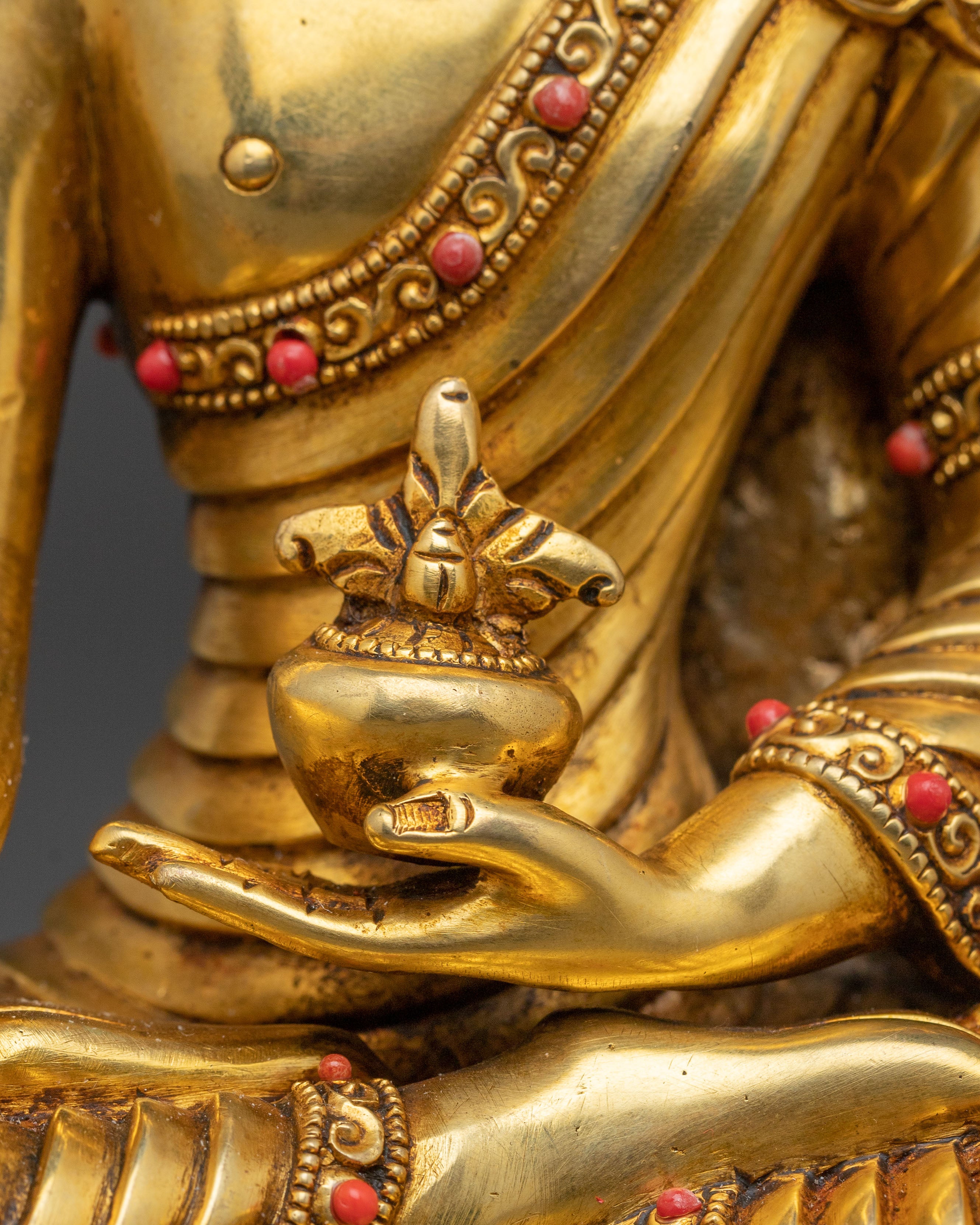 Medicine Buddha Statue – 24K Gold Gilded Copper Statue