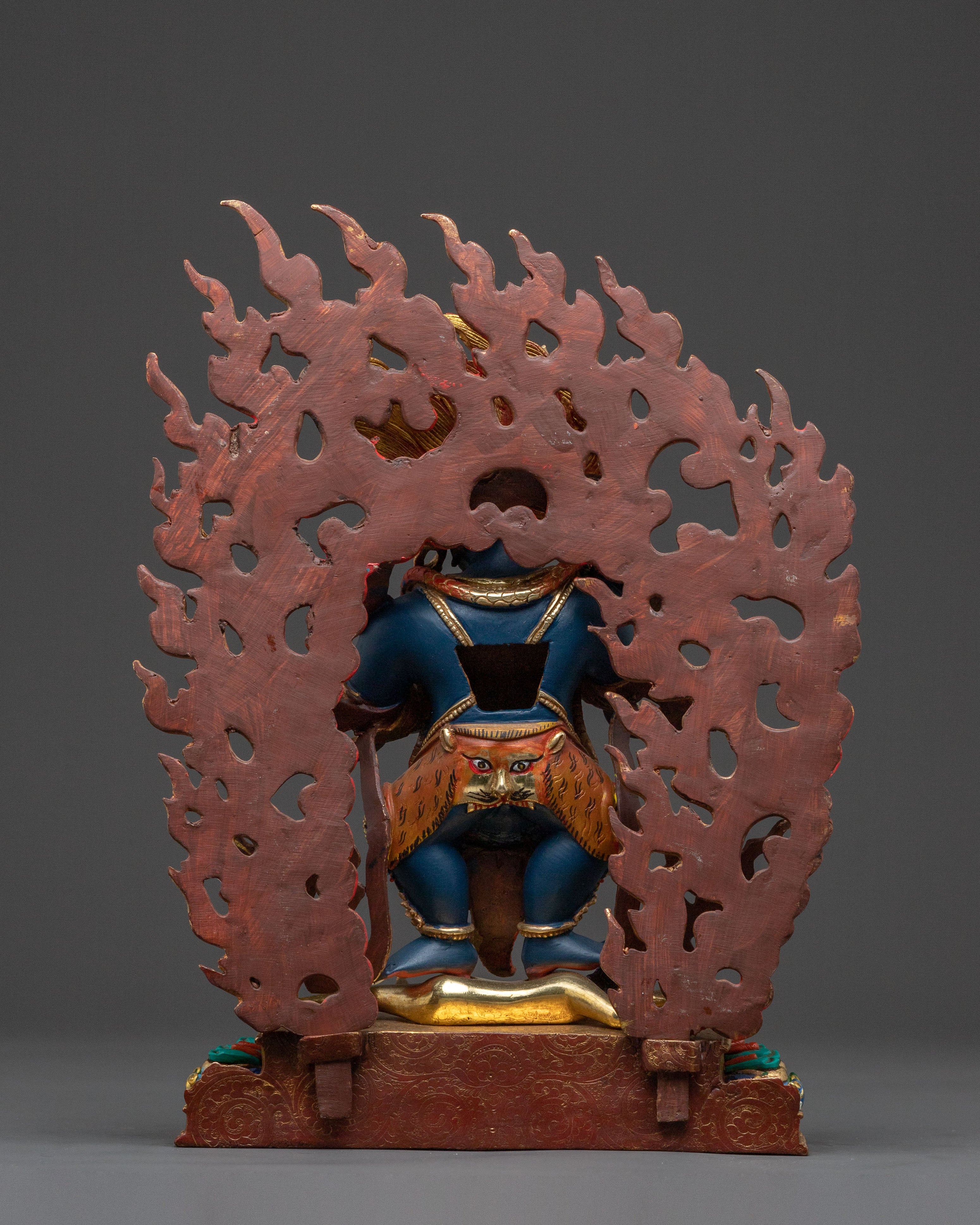 Statue of Shakya Mahakala | Exquisite 24K Gold Gilded Handcrafted