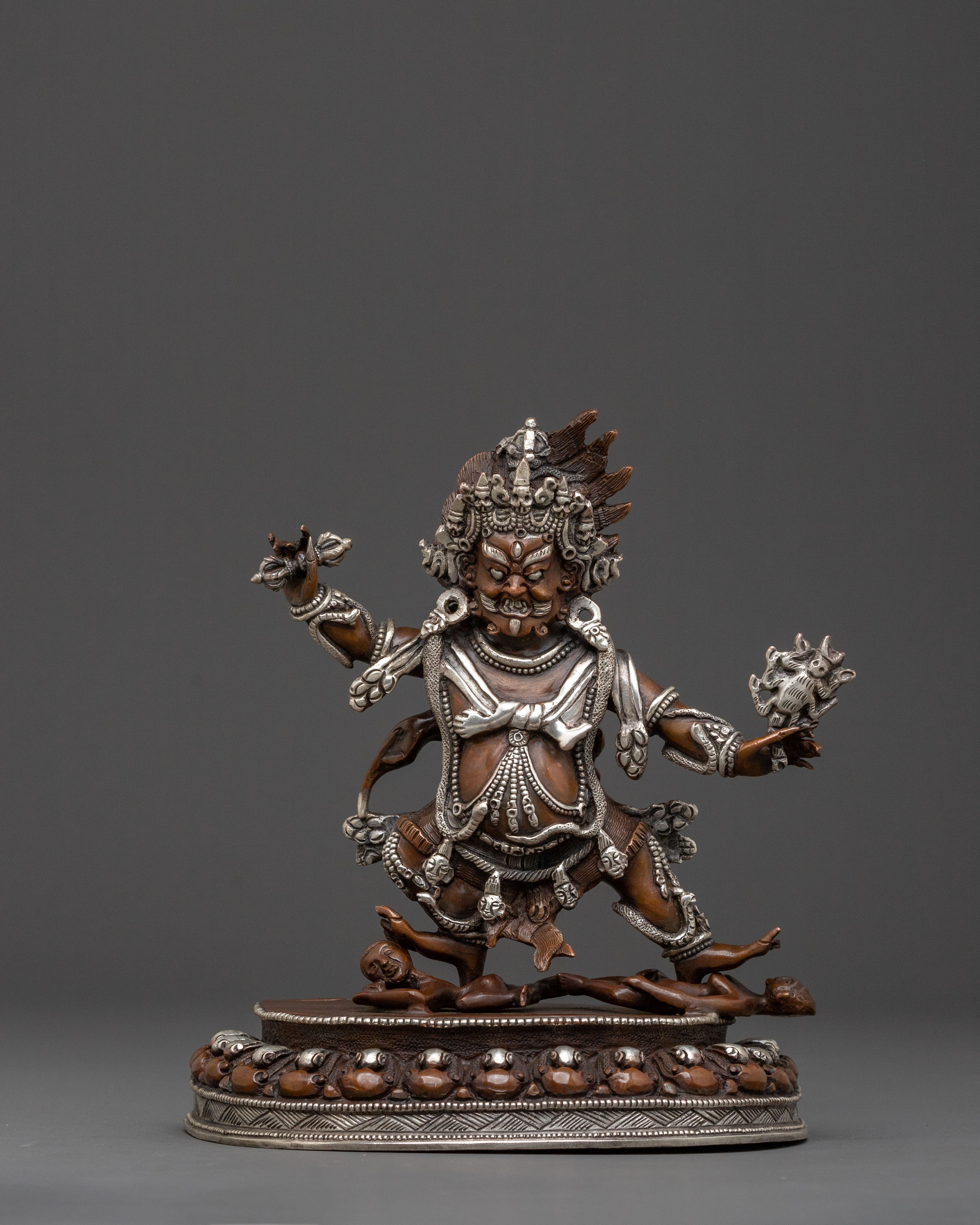 Guru Drakpo Protector Statue | Oxidized Copper Figure