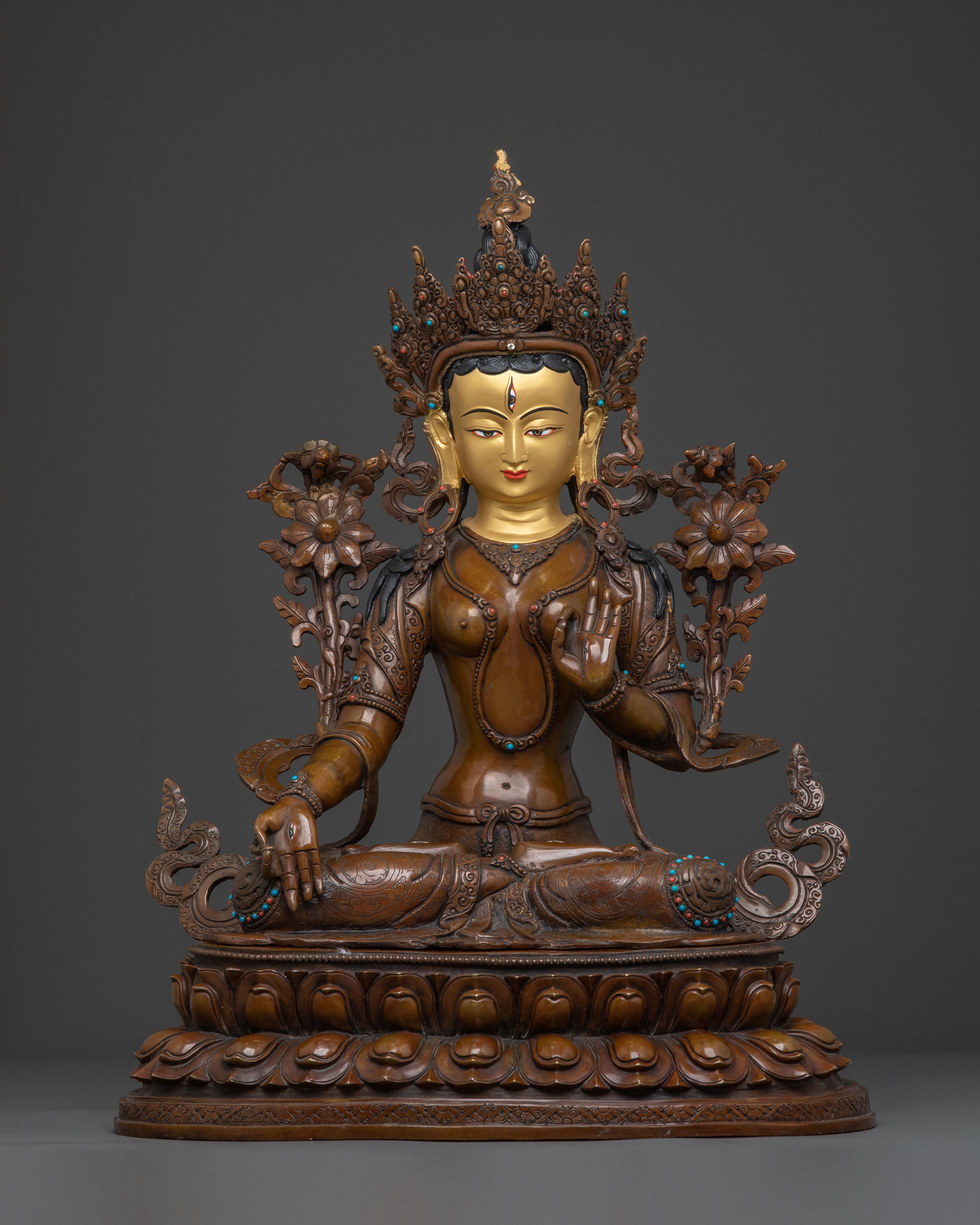 White Tara Meditation Statue | Goddess of Longevity