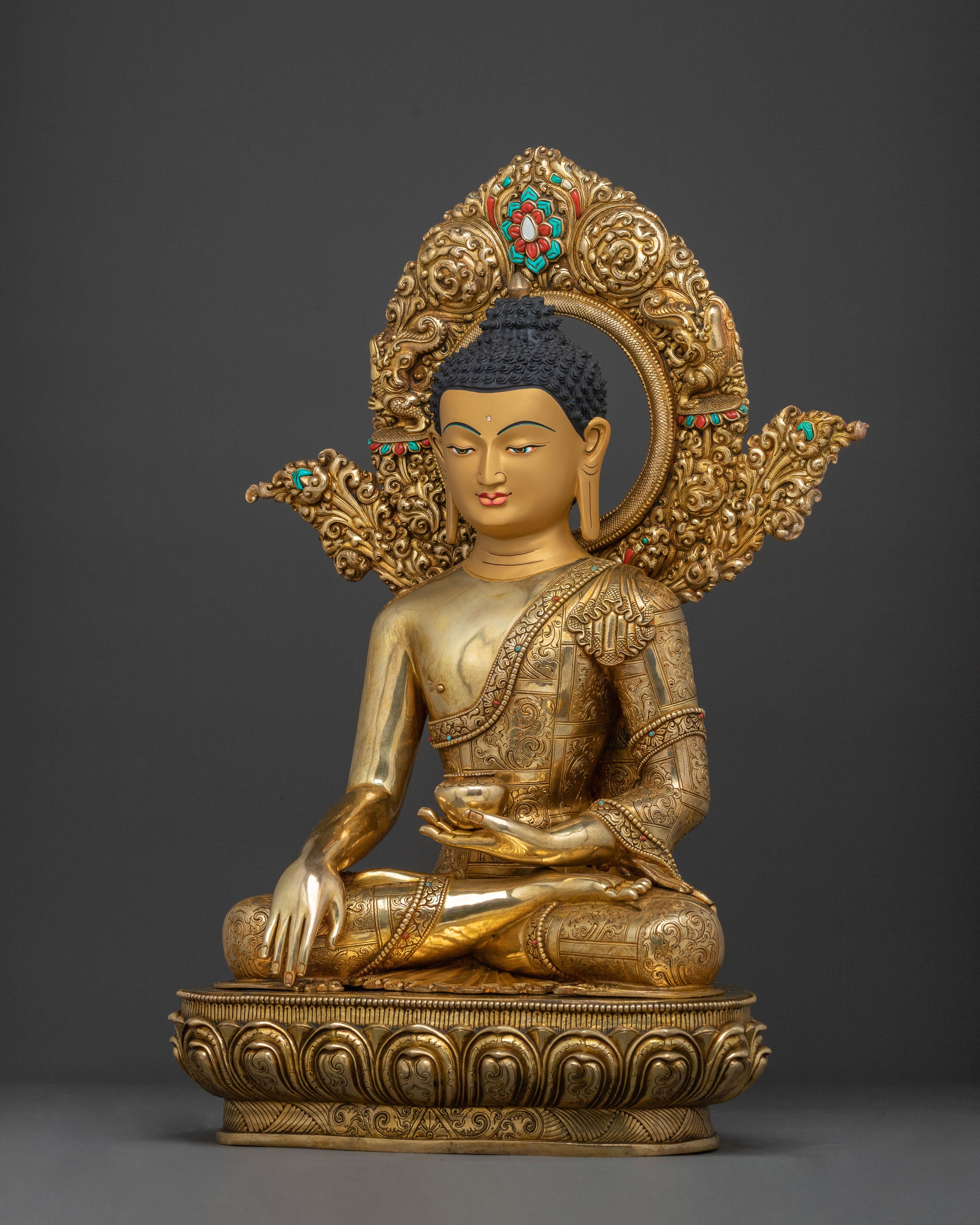 Shakyamuni Buddha Statue with Disciples | Home Decor