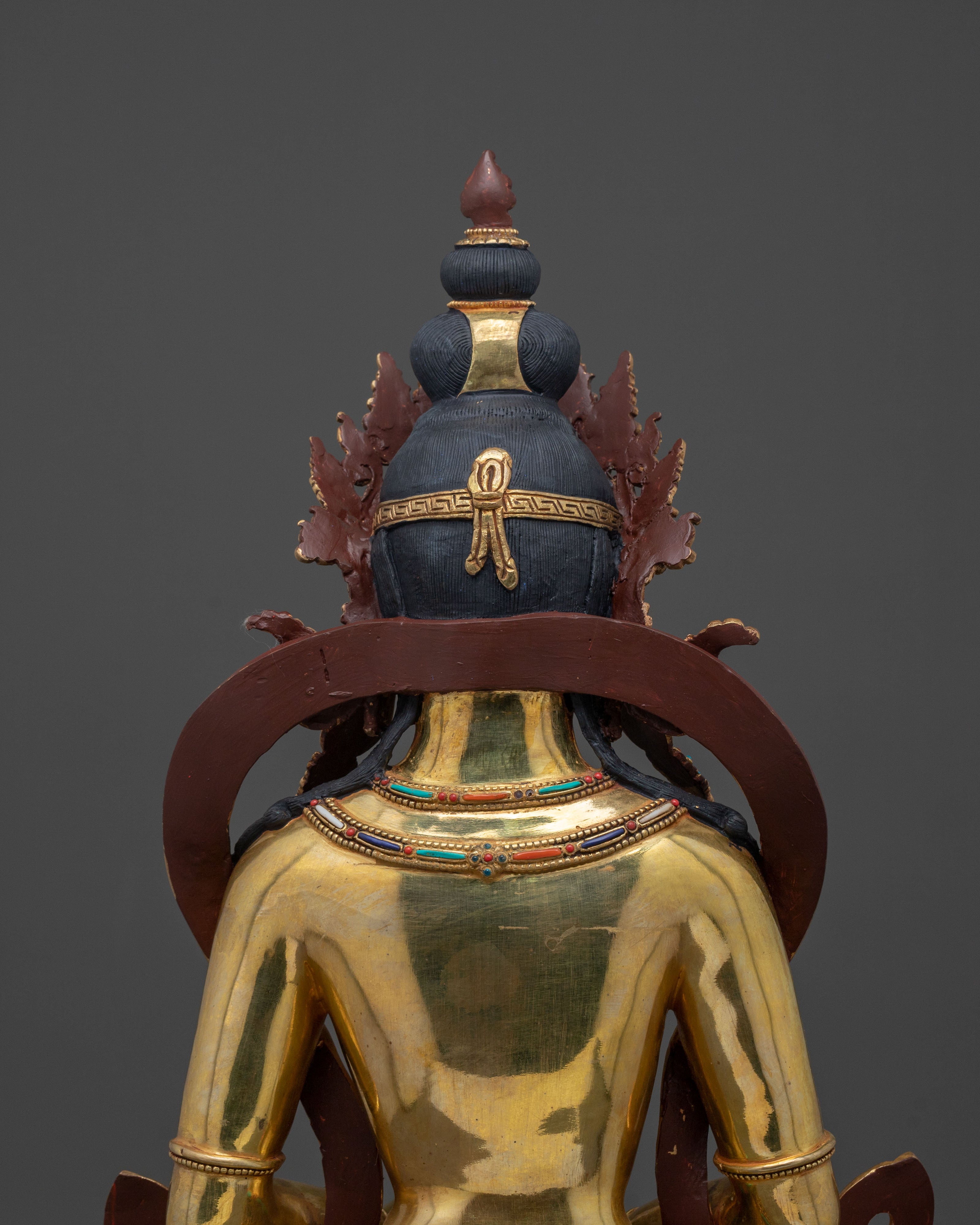 Handcrafted Copper Amitayus Statue | Buddha of Long Life and Healing