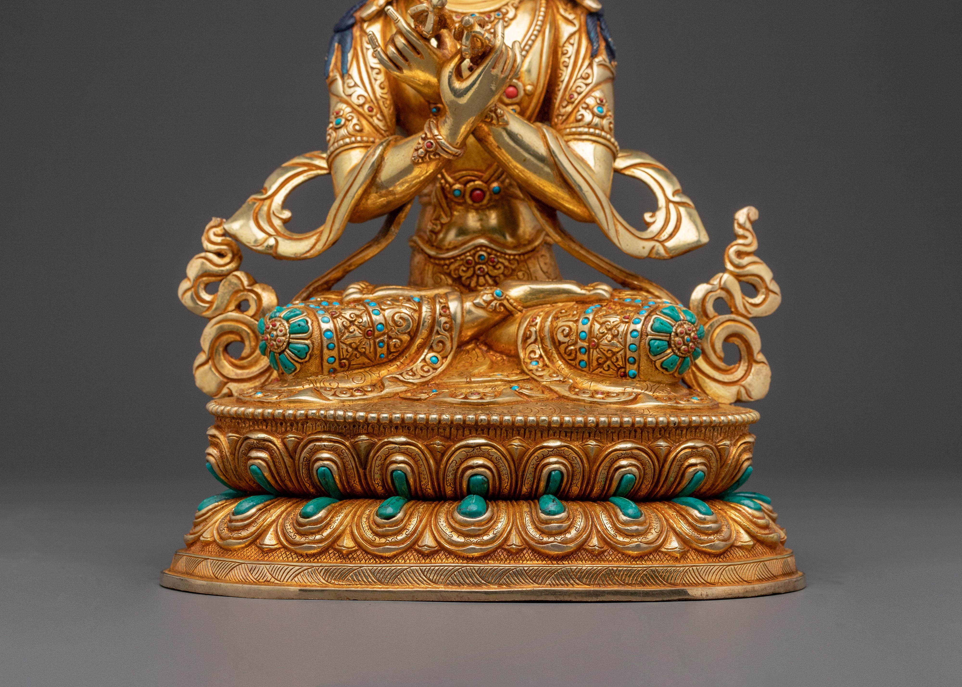 Buddha Vajradhara Copper Statue - Hand-Gilded Reverence