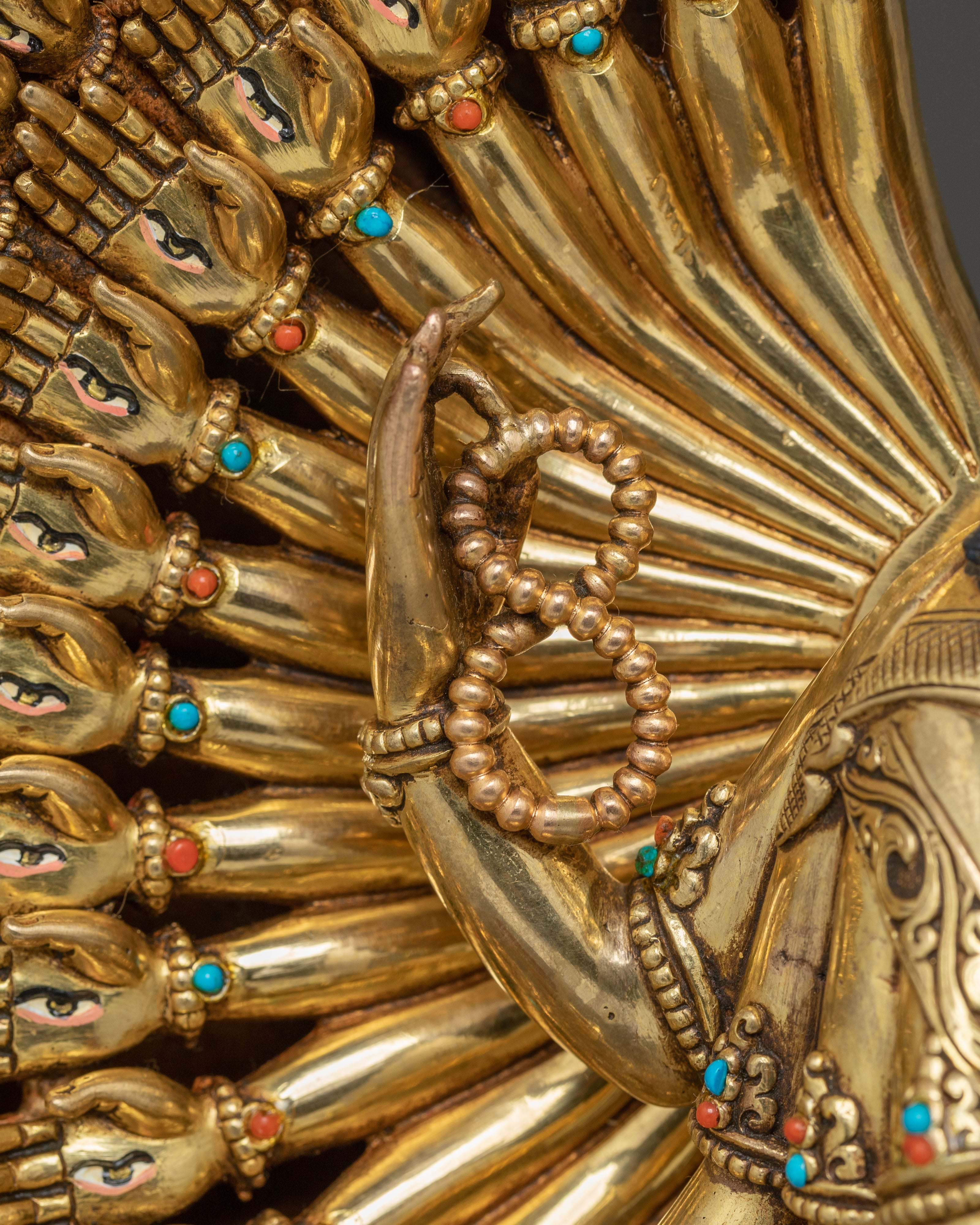 Thousand Armed Chenrezig Copper Sculpture | Compassionate Bodhisattva