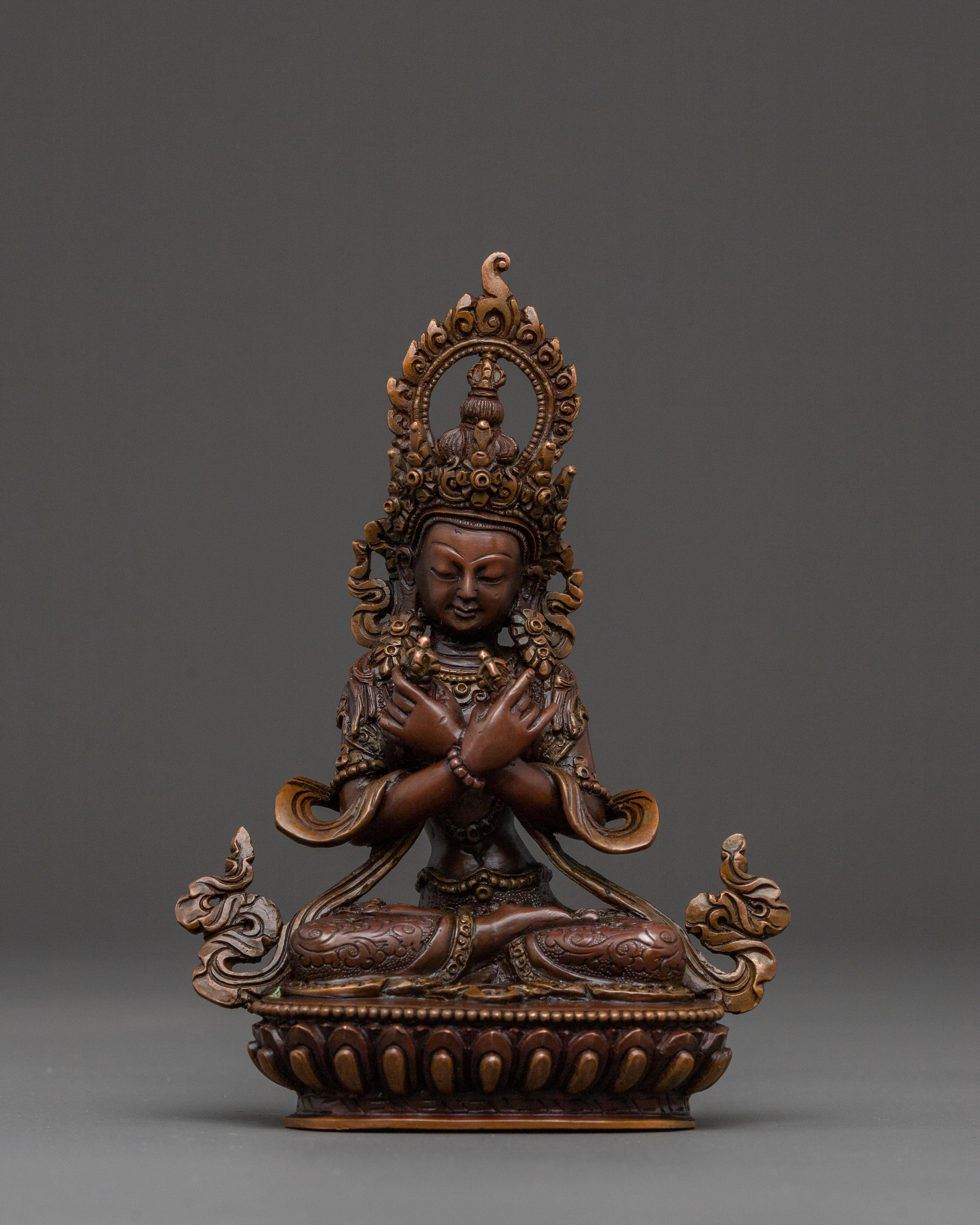 The Primordial Buddha Vajradhara Statue – Oxidized Copper