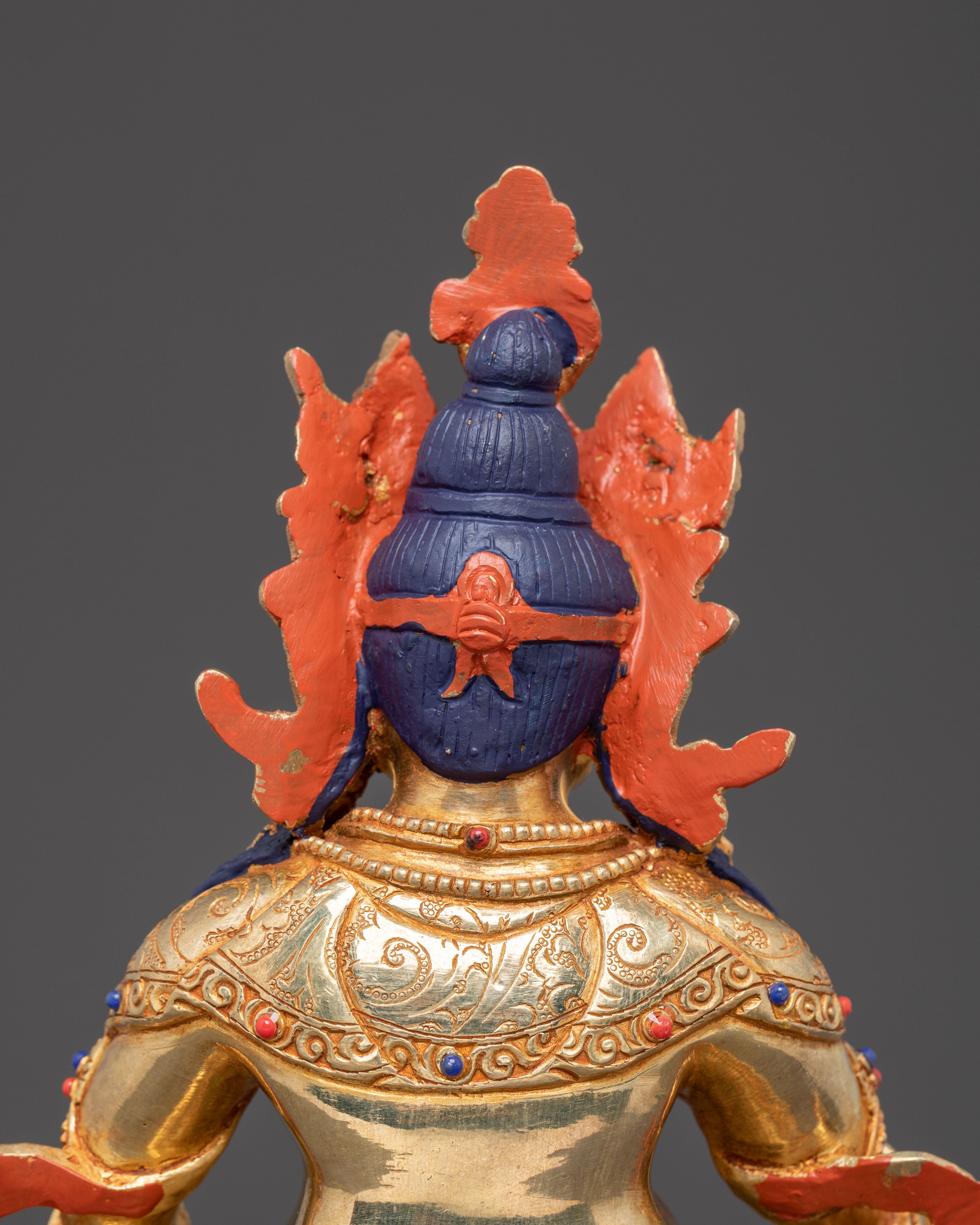 Golden Dzambhala Copper Statue | Guardian of Wealth