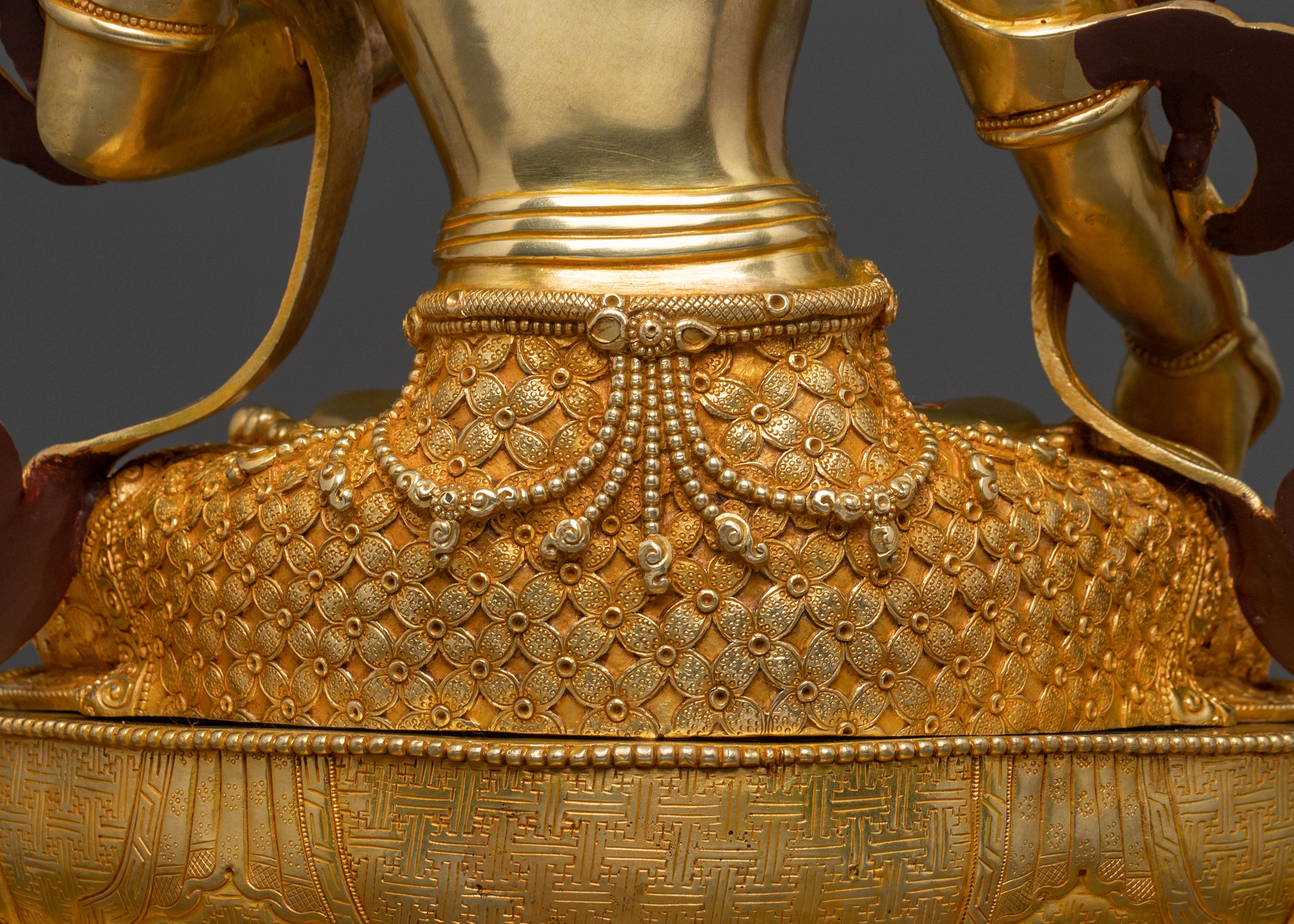 White Tara Figure | 24K Gold Gilded Statue