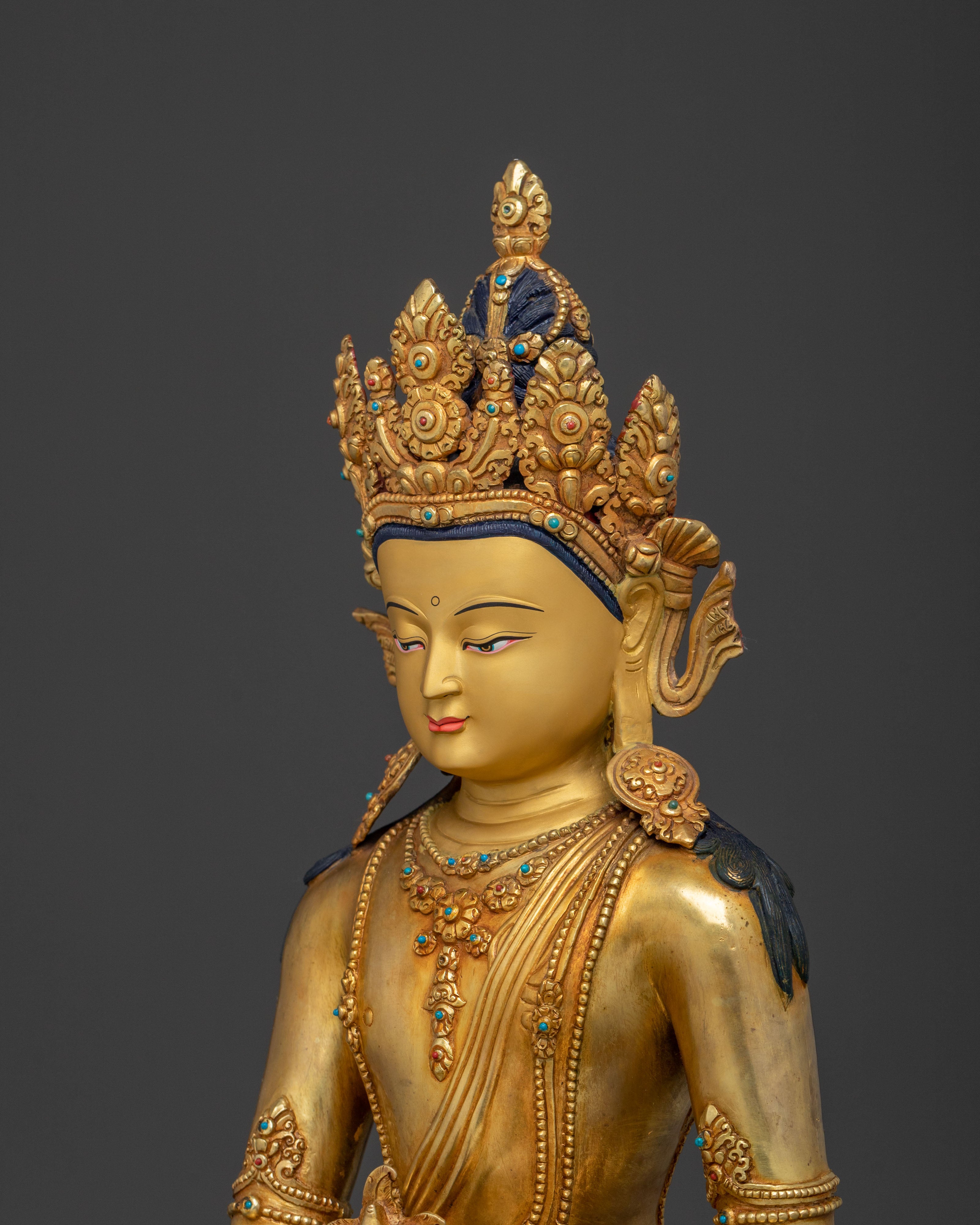 Crown Medicine Buddha Blessing Statue | Spiritual Healer