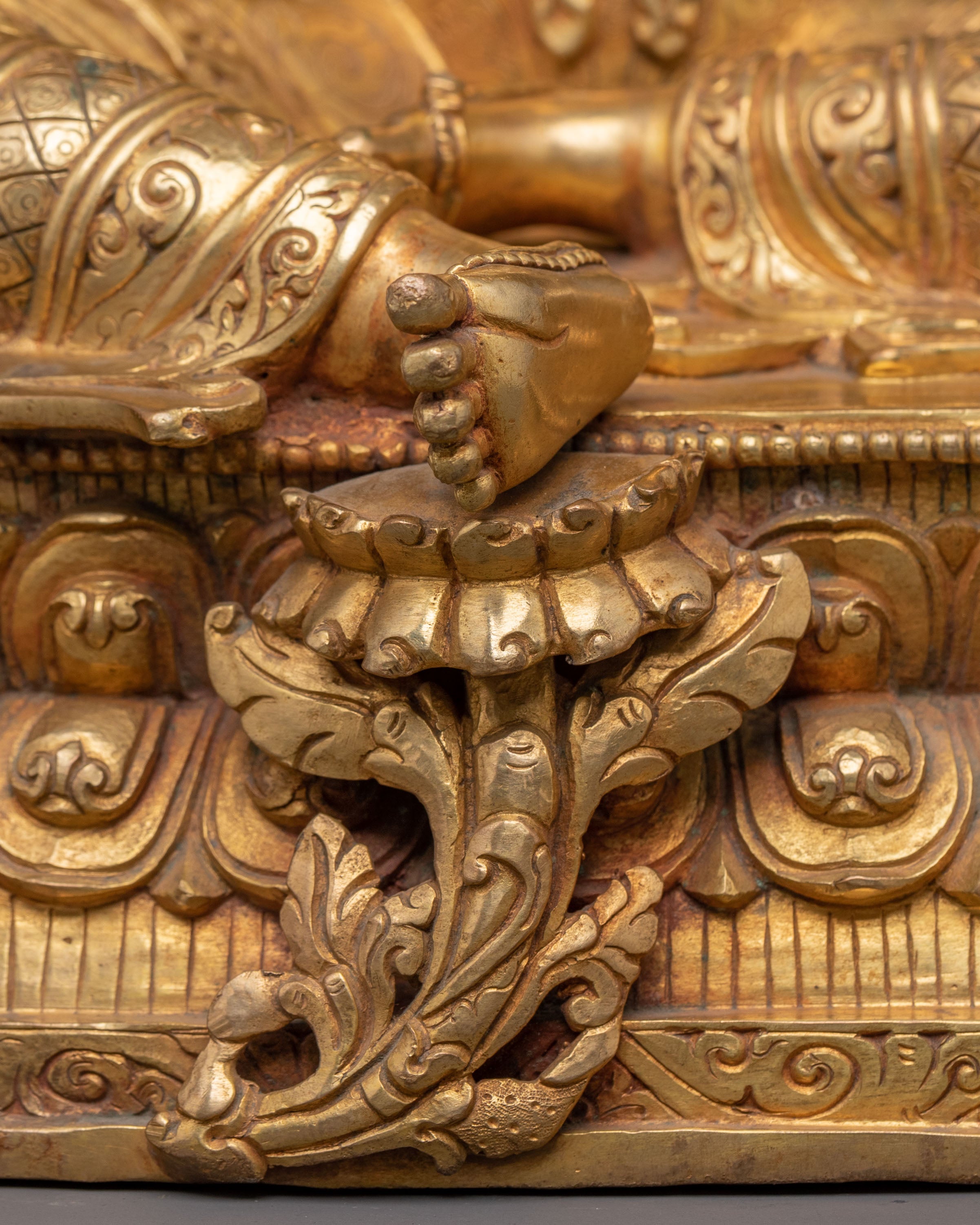 Golden Green Tara Peace Statue | Spiritual Home Decor