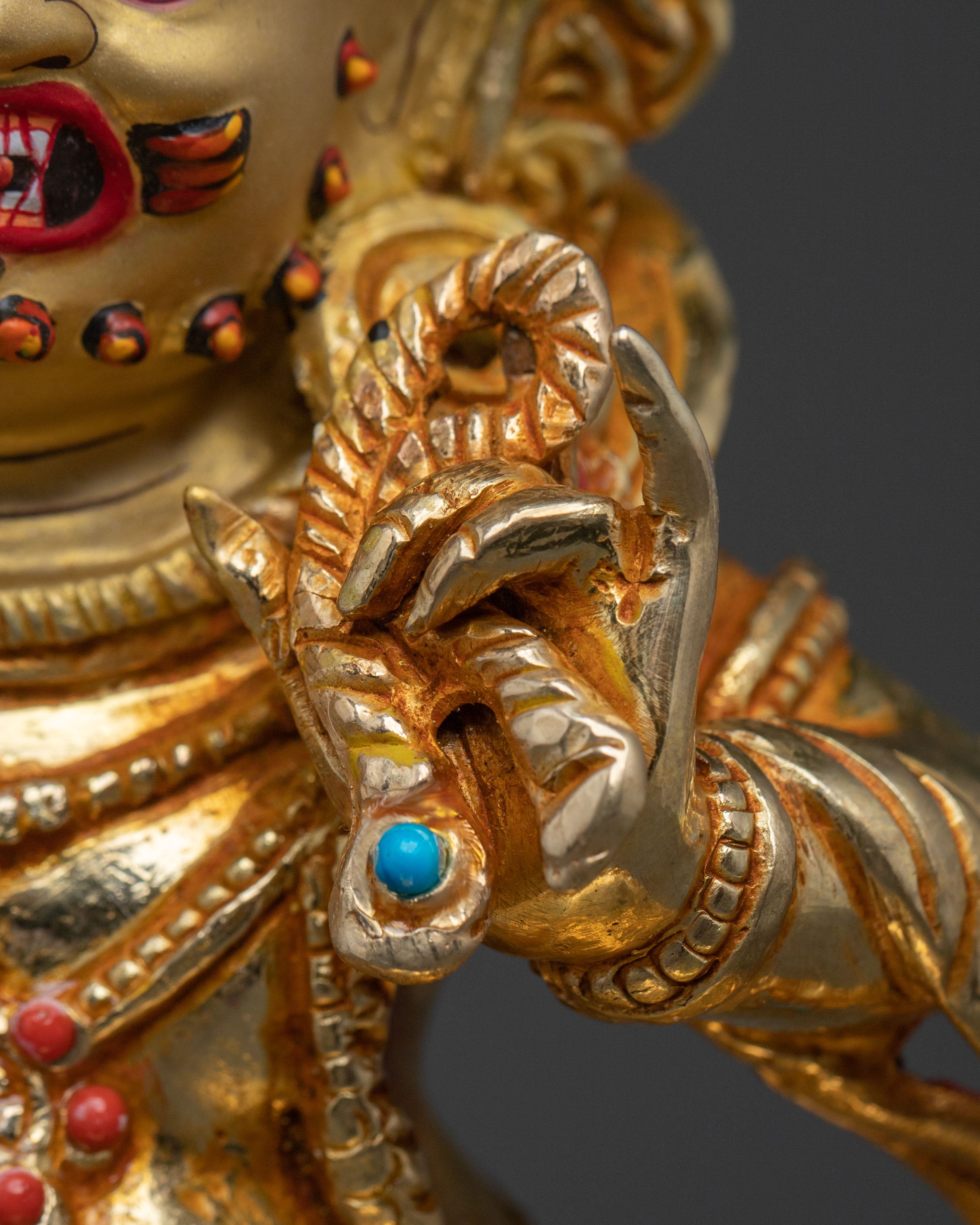 Protector Figure: Vajrapani 24k Gold Gilded Statue
